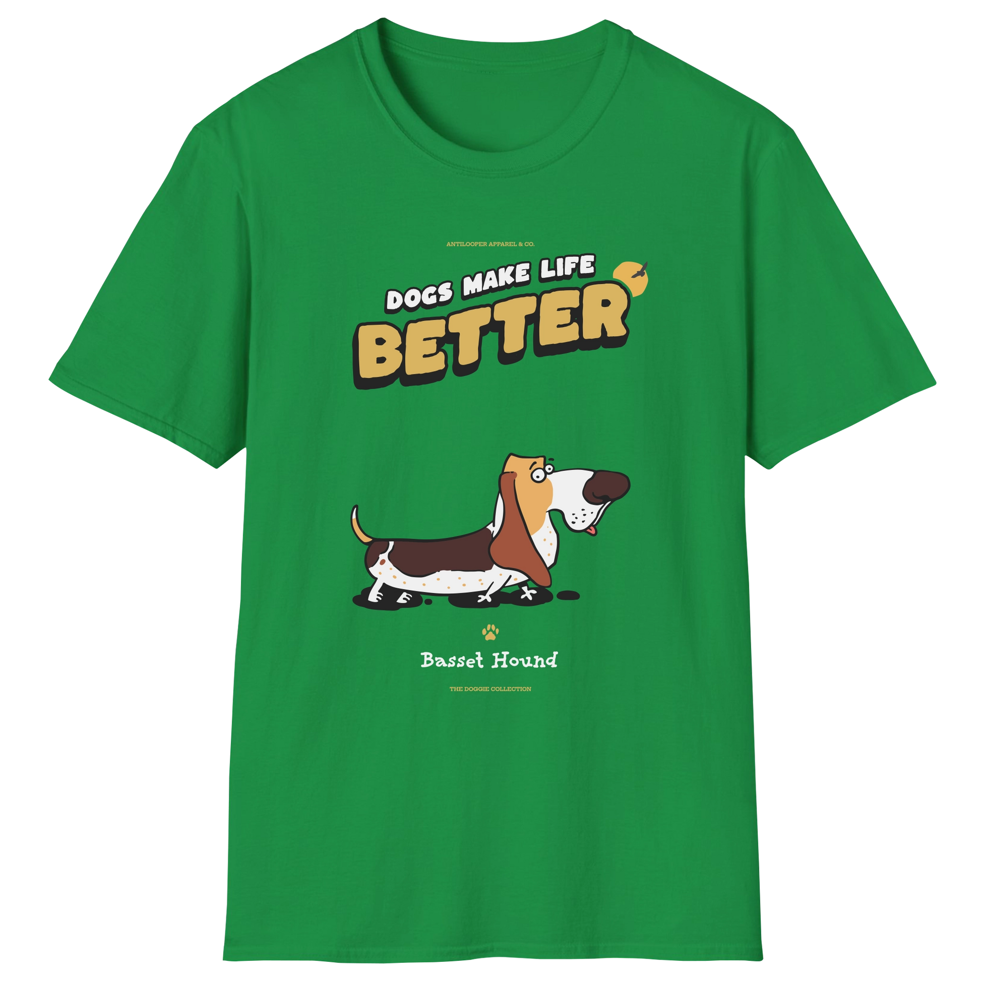 flatlay-doggie-basset_hound-t_shirt-irish_green