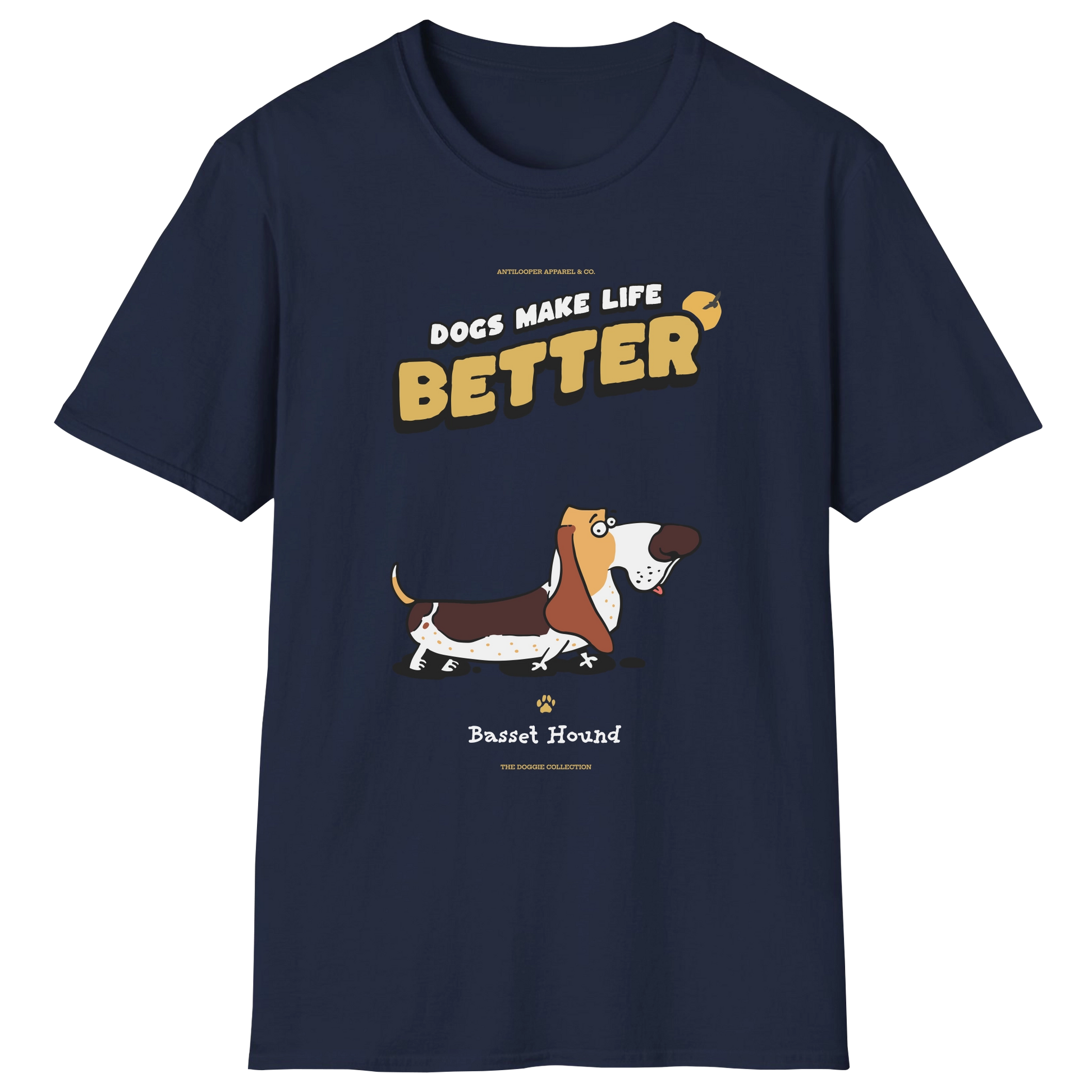 flatlay-doggie-basset_hound-t_shirt-navy