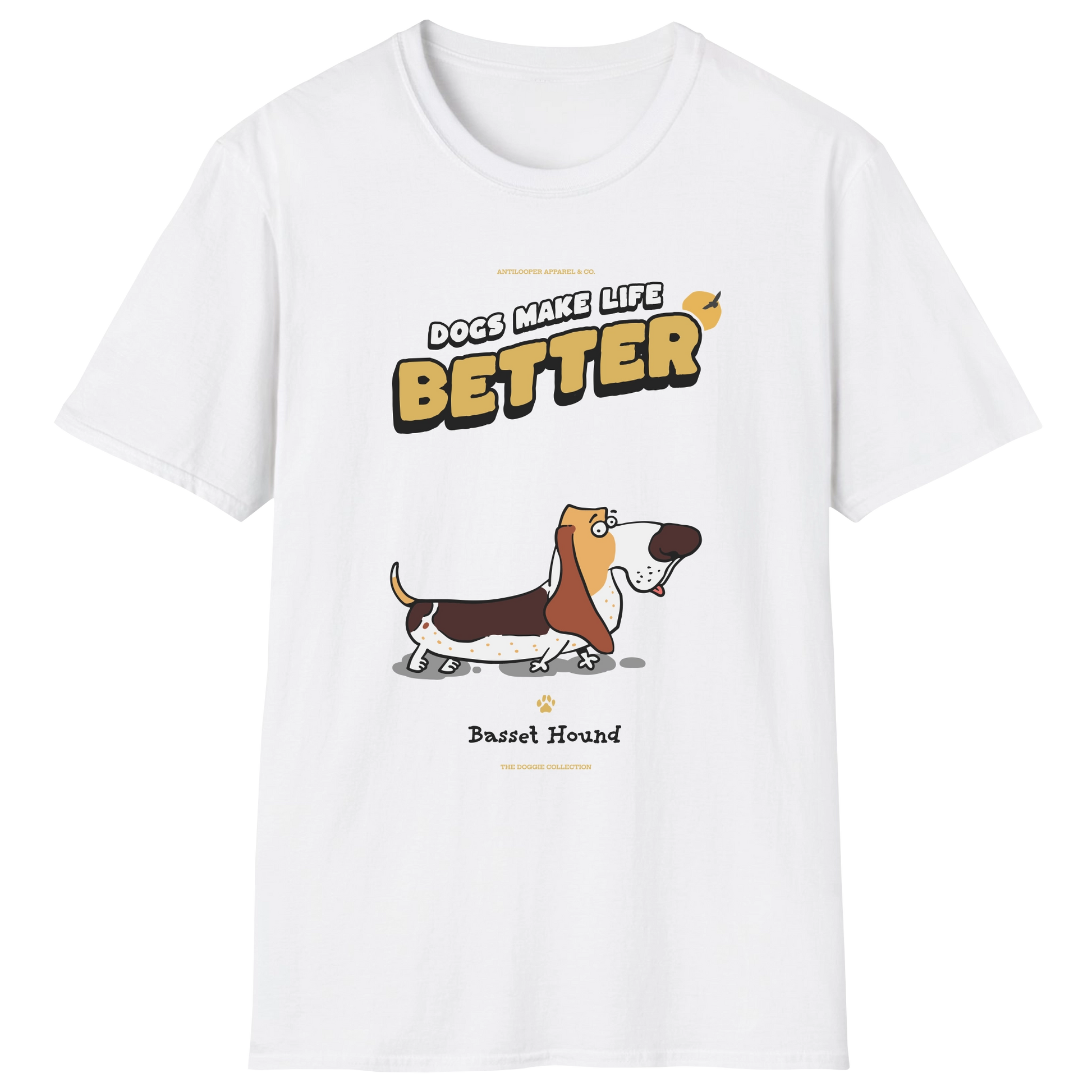 flatlay-doggie-basset_hound-t_shirt-white