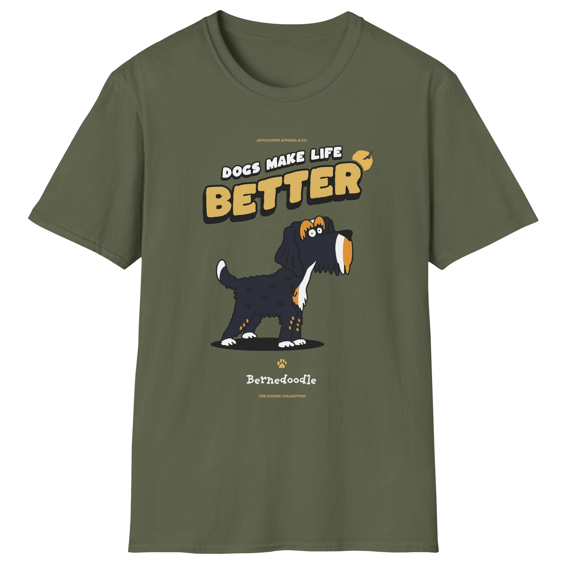flatlay-doggie-bernedoodle-t_shirt-military_green