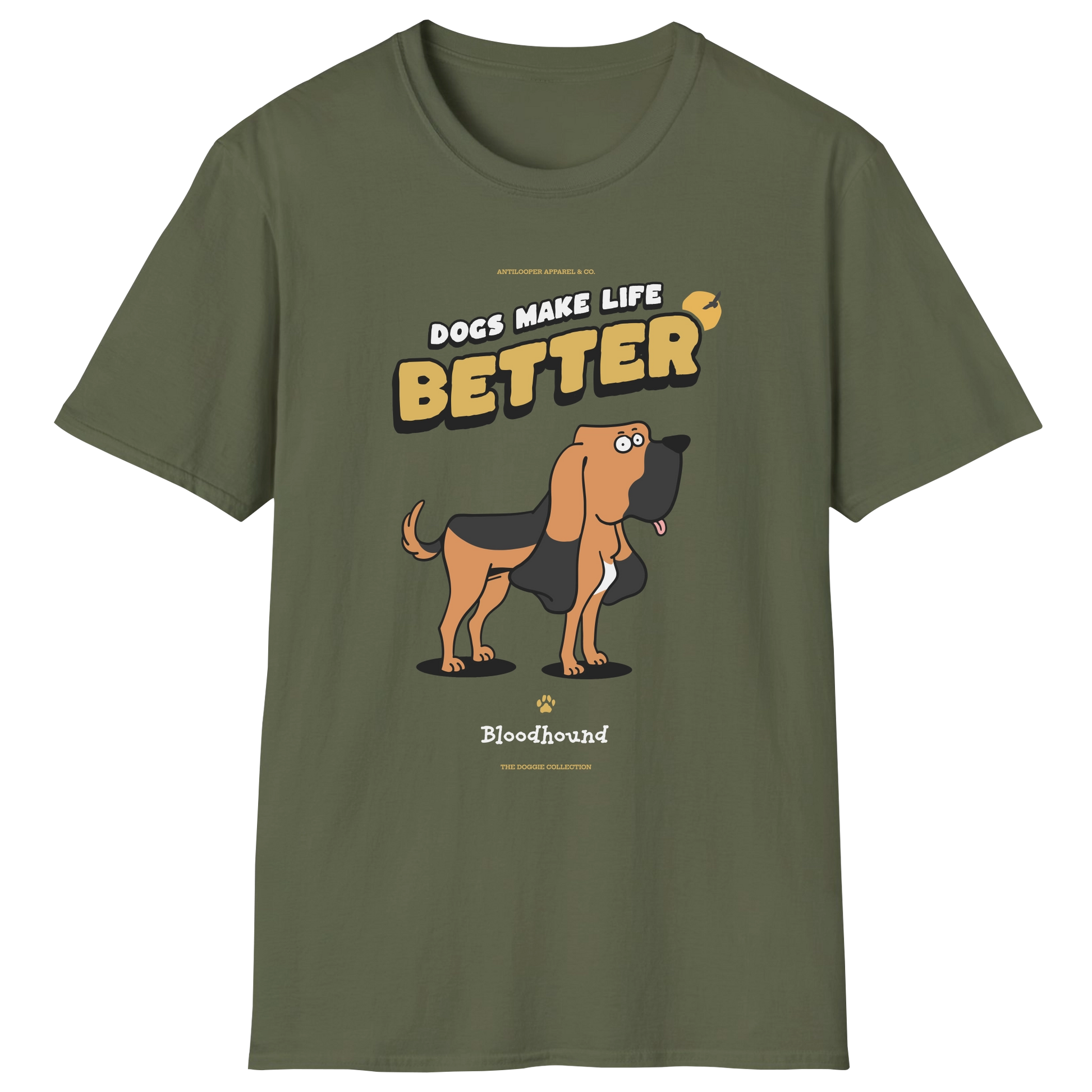 flatlay-doggie-bloodhound-t_shirt-military_green