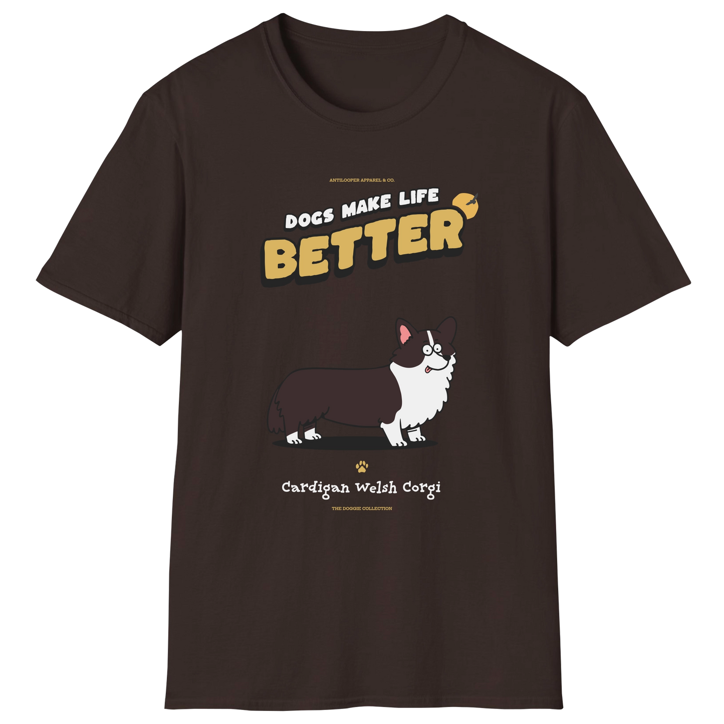 flatlay-doggie-cardigan_welsh_corgi-t_shirt-dark_chocolate