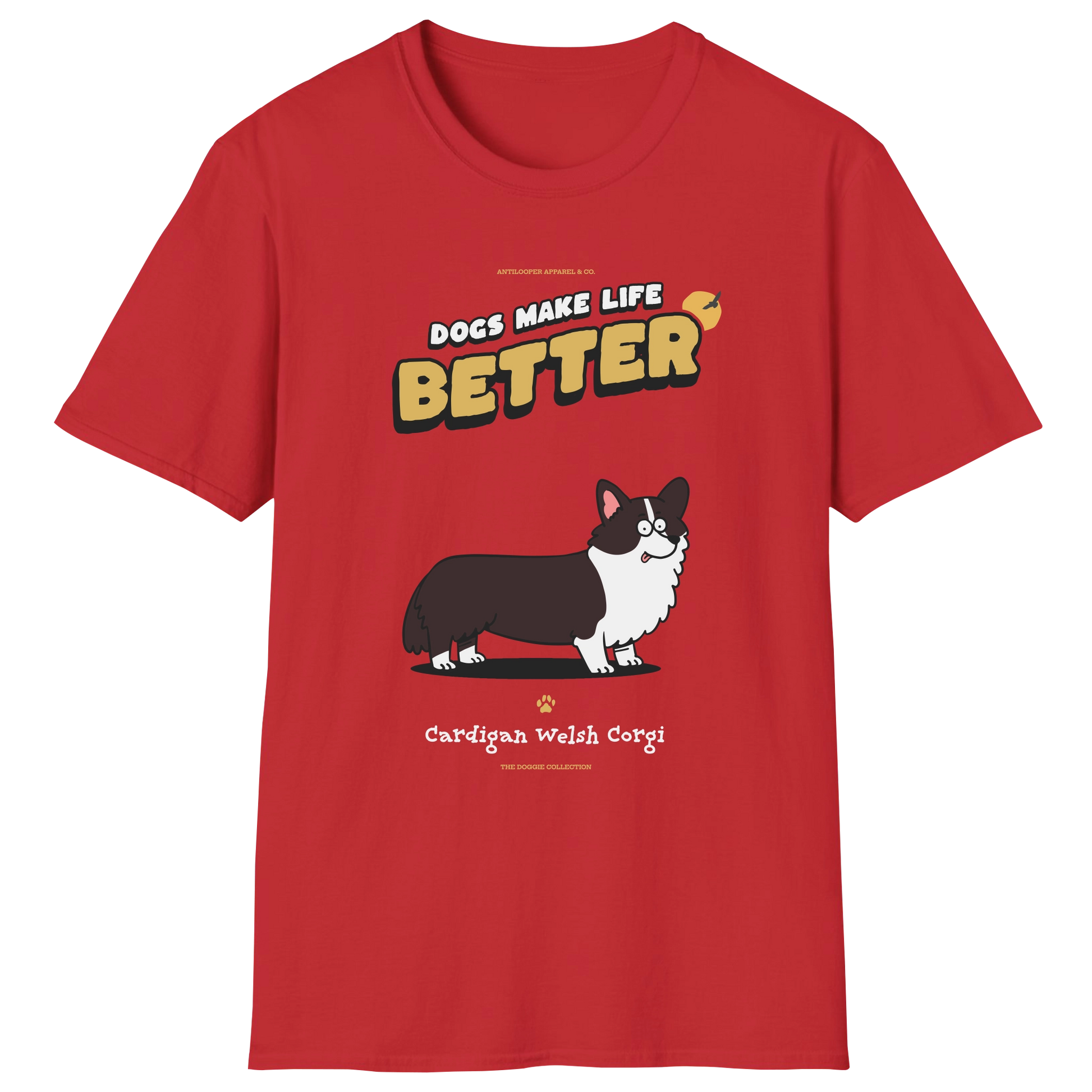 flatlay-doggie-cardigan_welsh_corgi-t_shirt-red