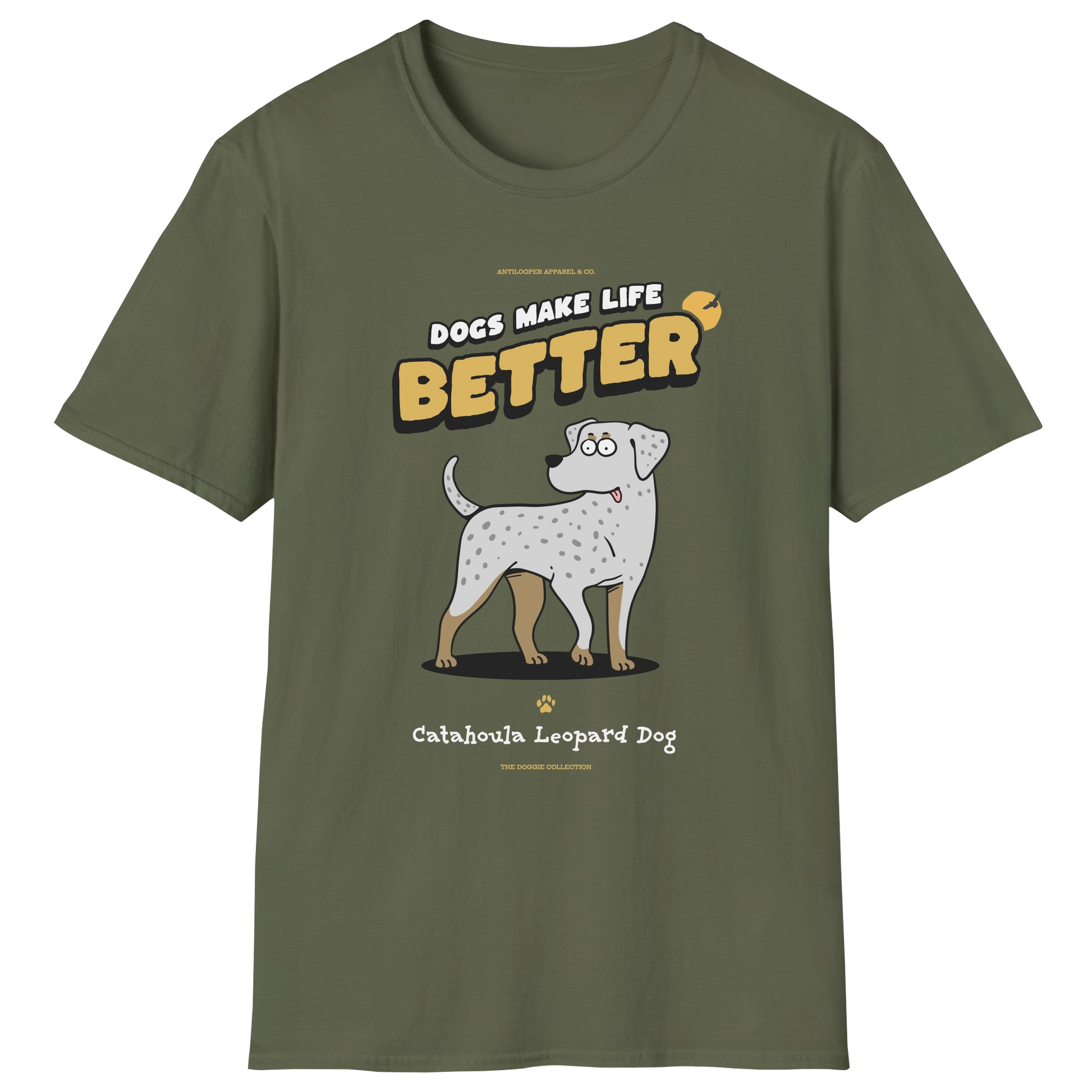 flatlay-doggie-catahoula_leopard_dog-t_shirt-military_green