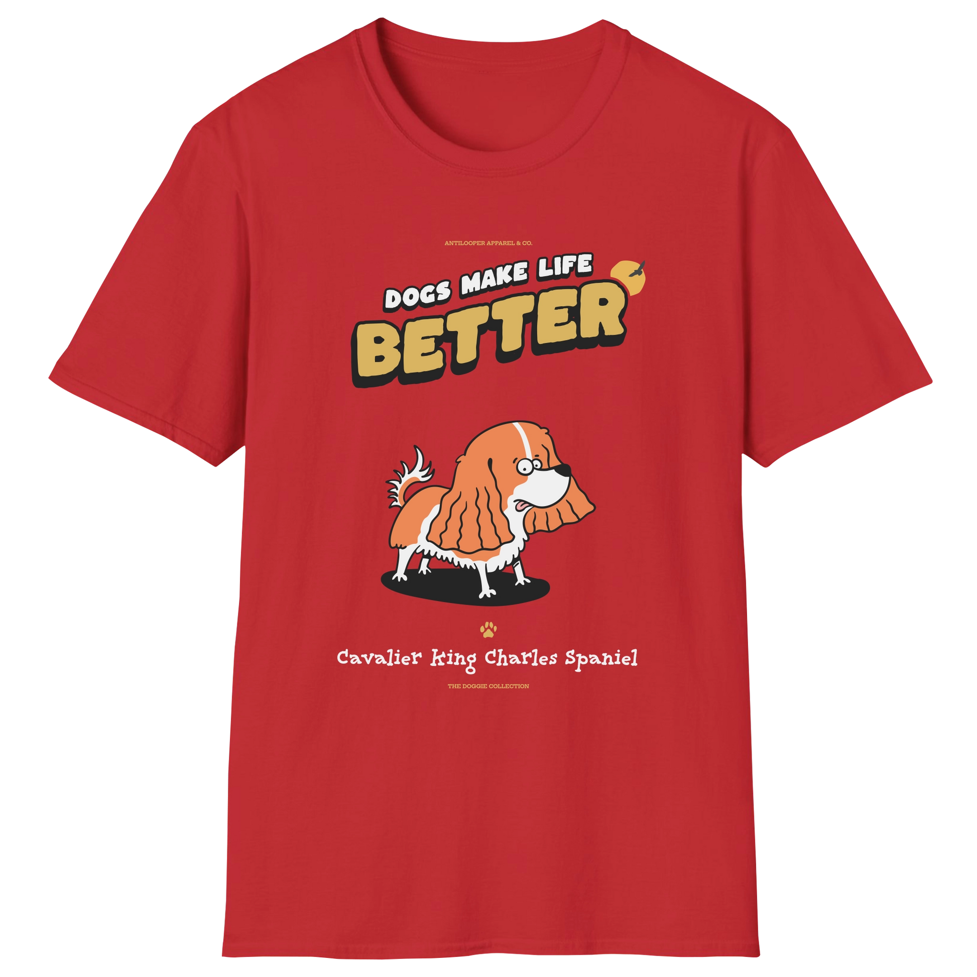 flatlay-doggie-cavalier_king_charles_spaniel-t_shirt-red