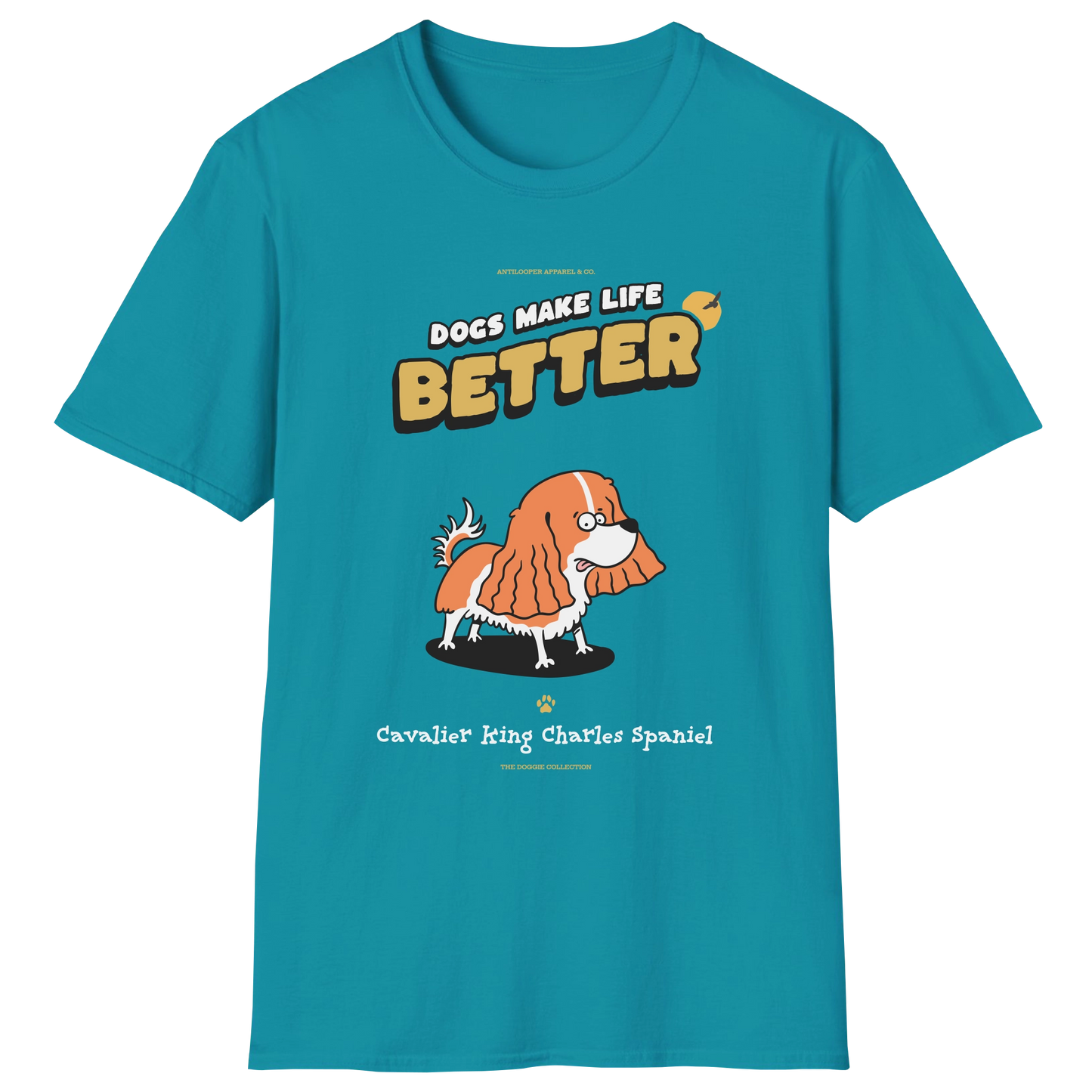 flatlay-doggie-cavalier_king_charles_spaniel-t_shirt-tropical_blue