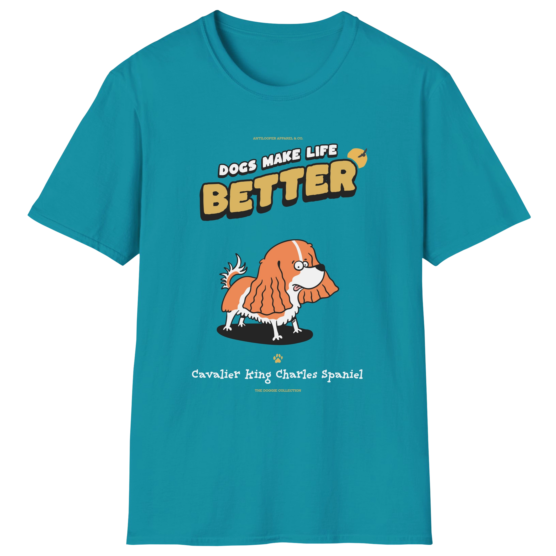 flatlay-doggie-cavalier_king_charles_spaniel-t_shirt-tropical_blue