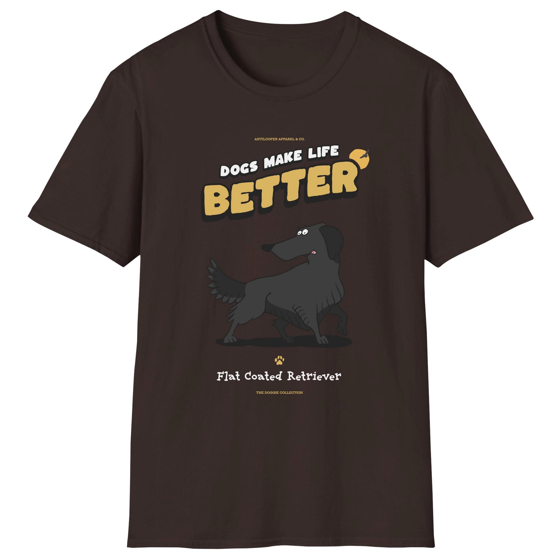 flatlay-doggie-flat_coated_retriever-t_shirt-dark_chocolate