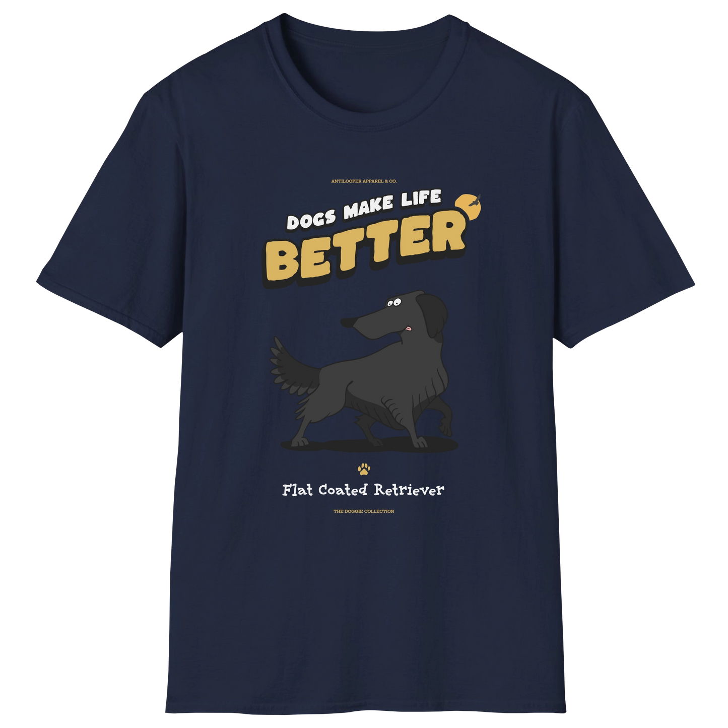 flatlay-doggie-flat_coated_retriever-t_shirt-navy