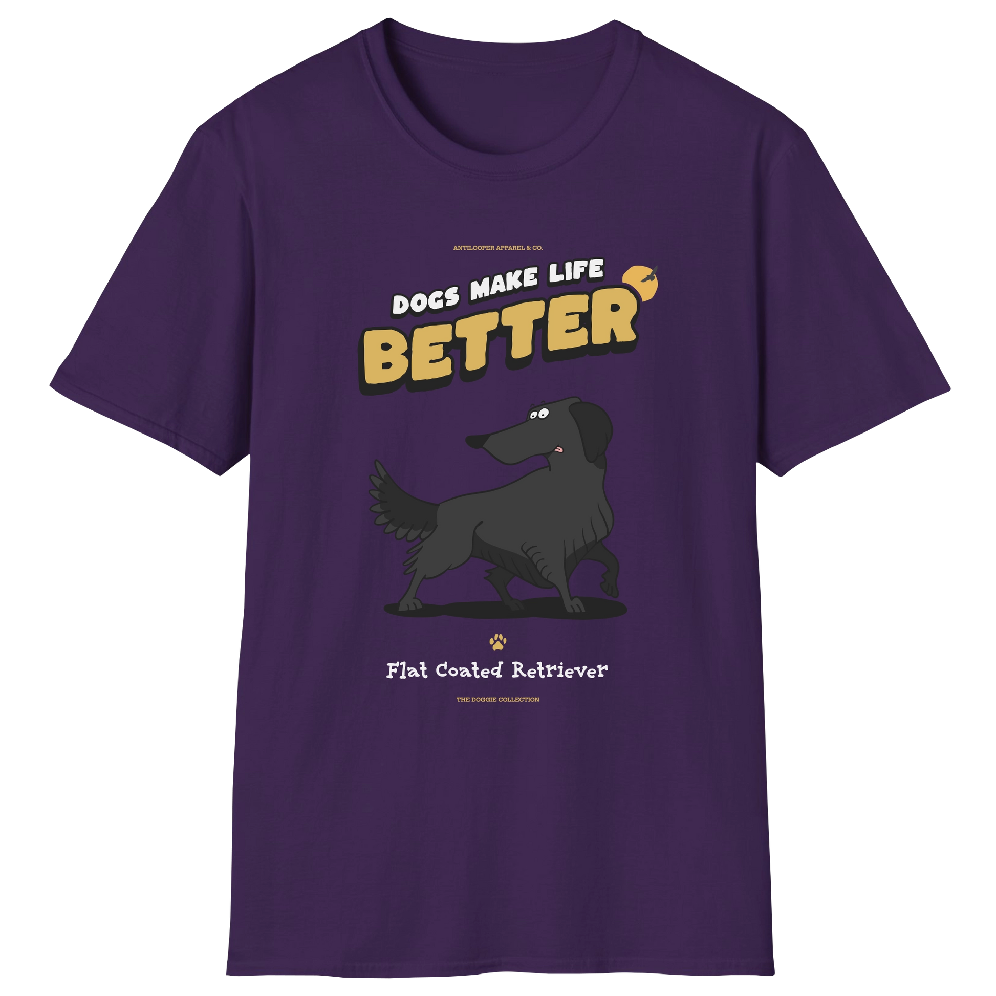 flatlay-doggie-flat_coated_retriever-t_shirt-purple