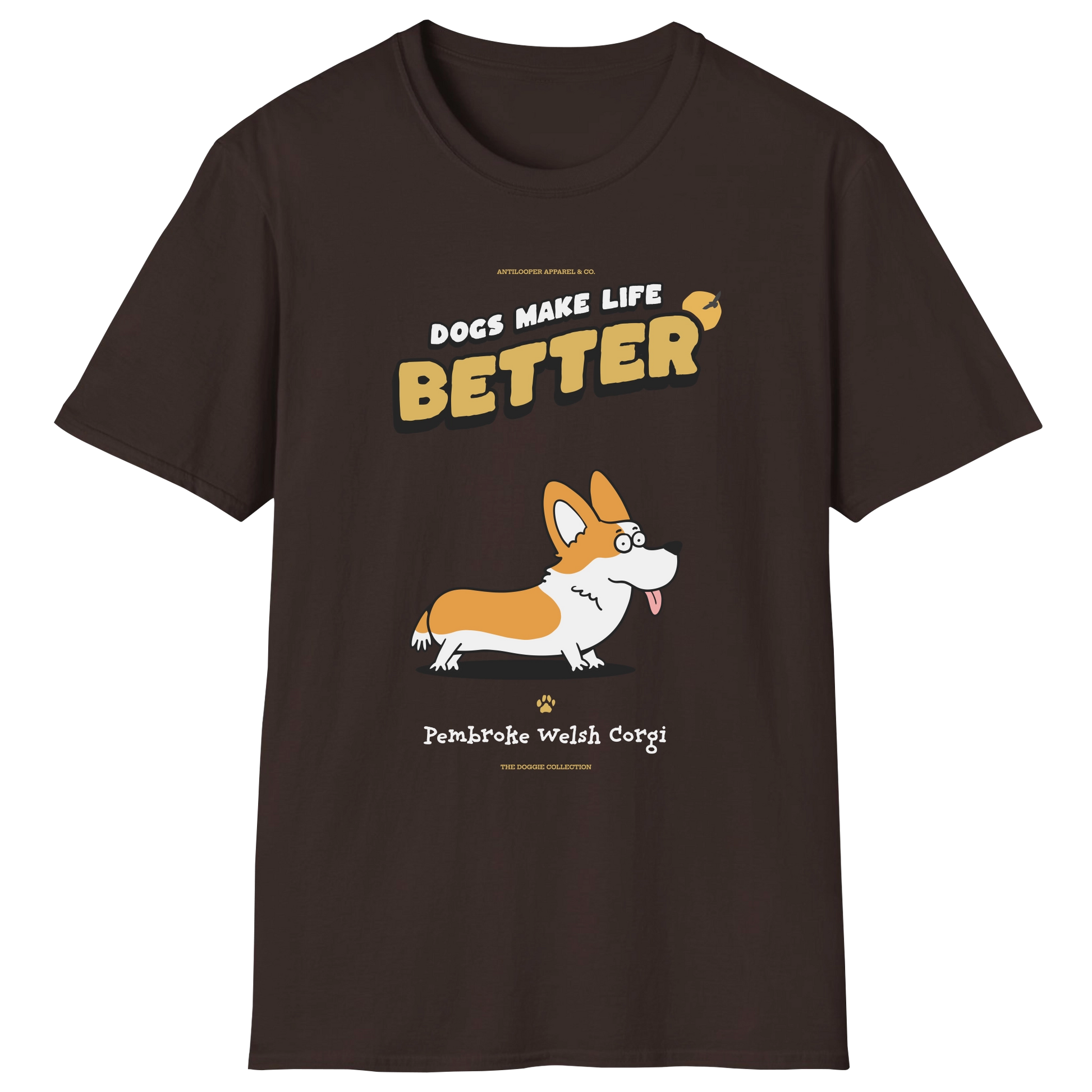 flatlay-doggie-pembroke_welsh_corgi-t_shirt-dark_chocolate