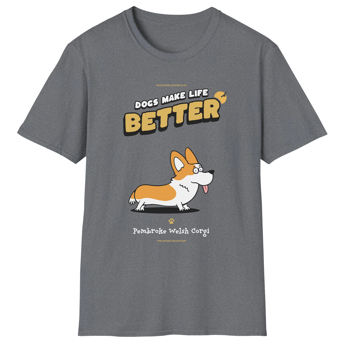 flatlay-doggie-pembroke_welsh_corgi-t_shirt-graphite_heather