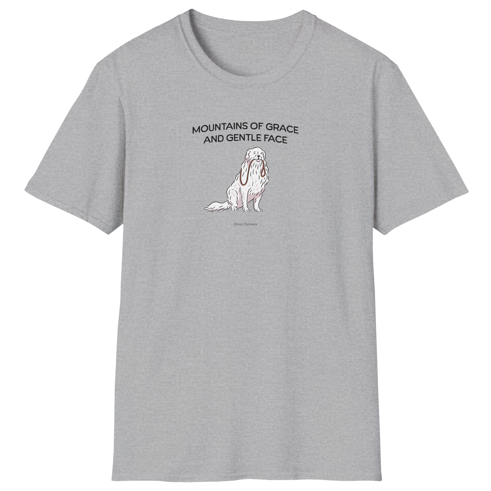 flatlay-fido-great_pyrenees-t_shirt-sport_grey
