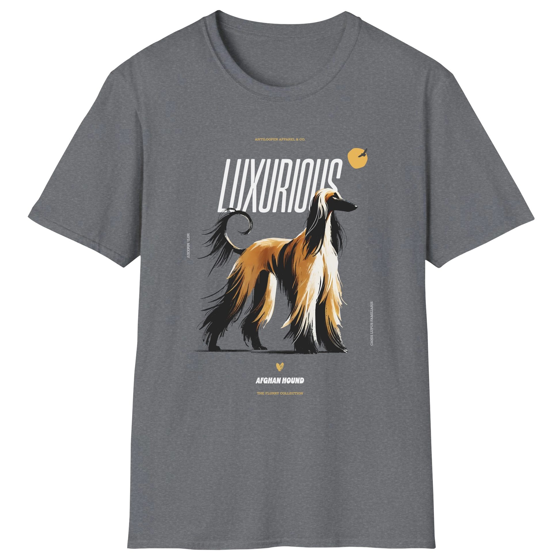 flatlay-flurry-afghan_hound-t_shirt-graphite_heather