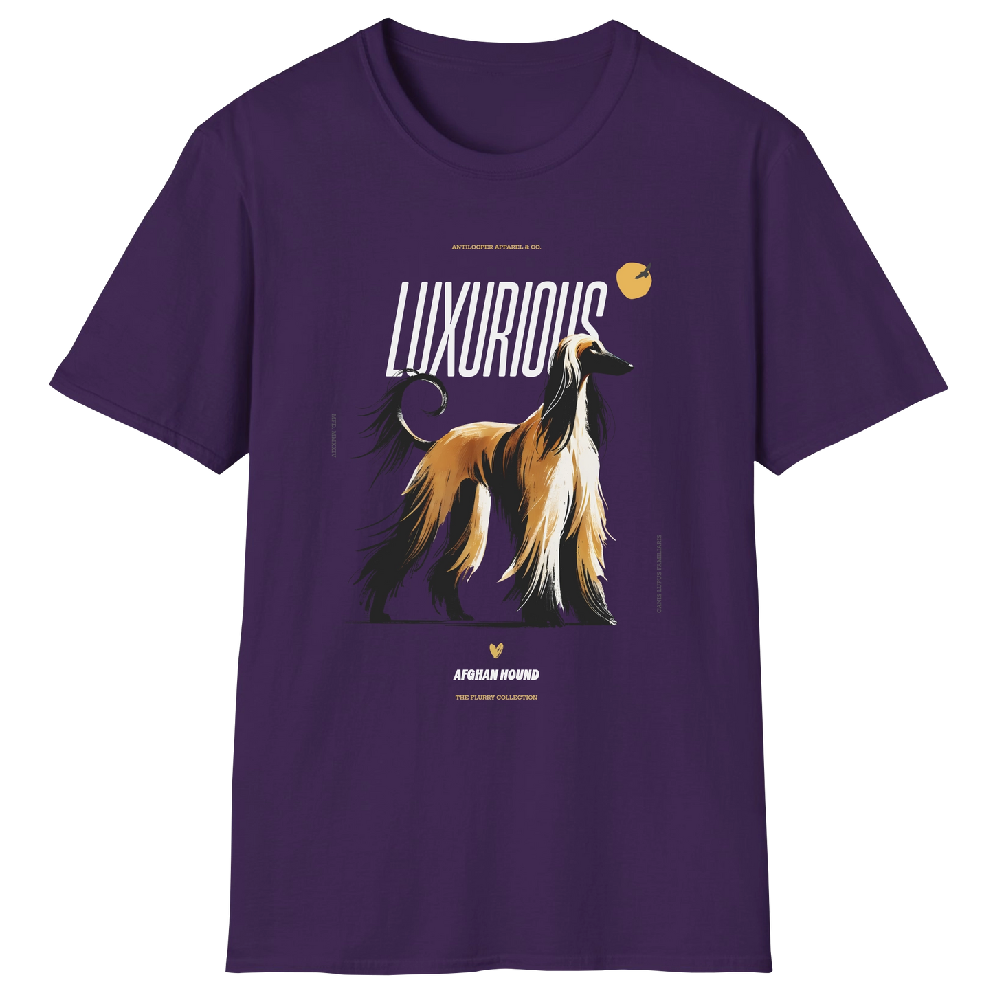 flatlay-flurry-afghan_hound-t_shirt-purple