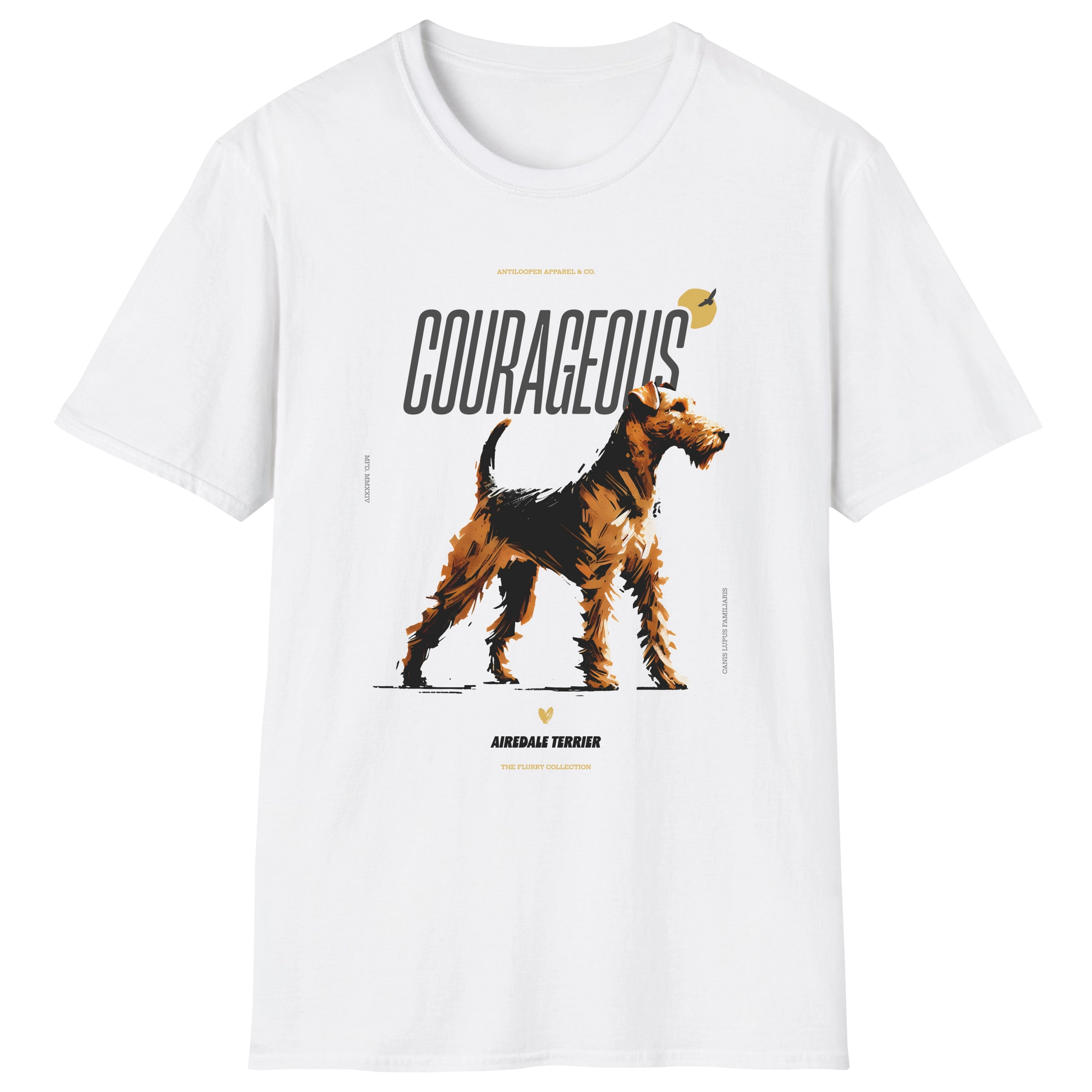 flatlay-flurry-airedale_terrier-t_shirt-white