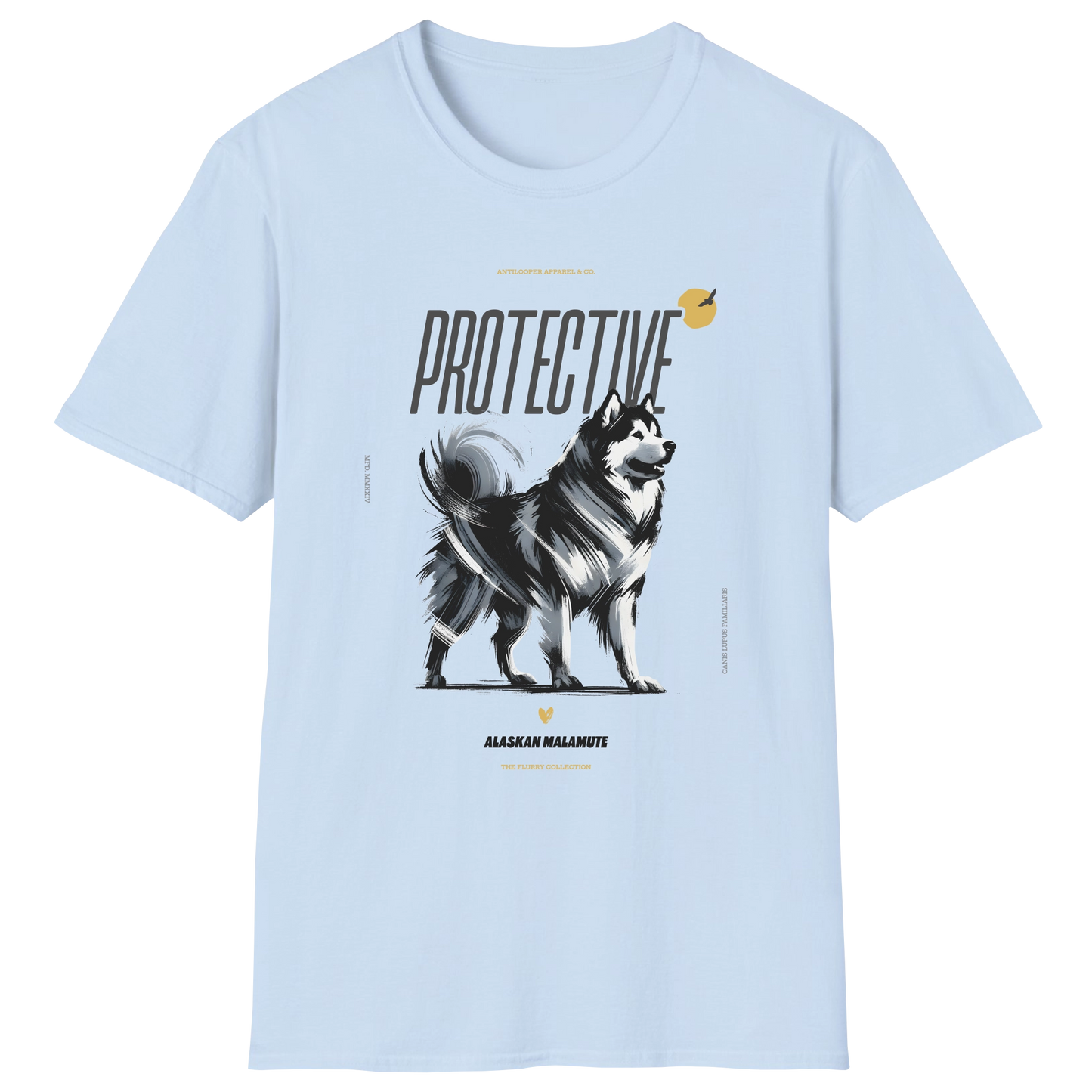 flatlay-flurry-alaskan_malamute-t_shirt-light_blue
