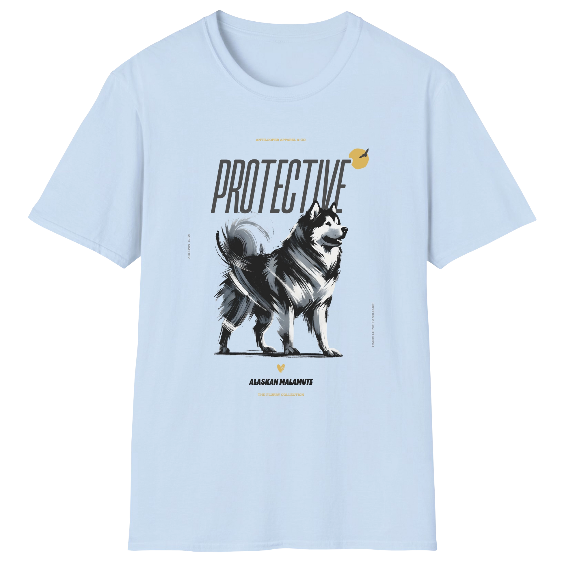 flatlay-flurry-alaskan_malamute-t_shirt-light_blue