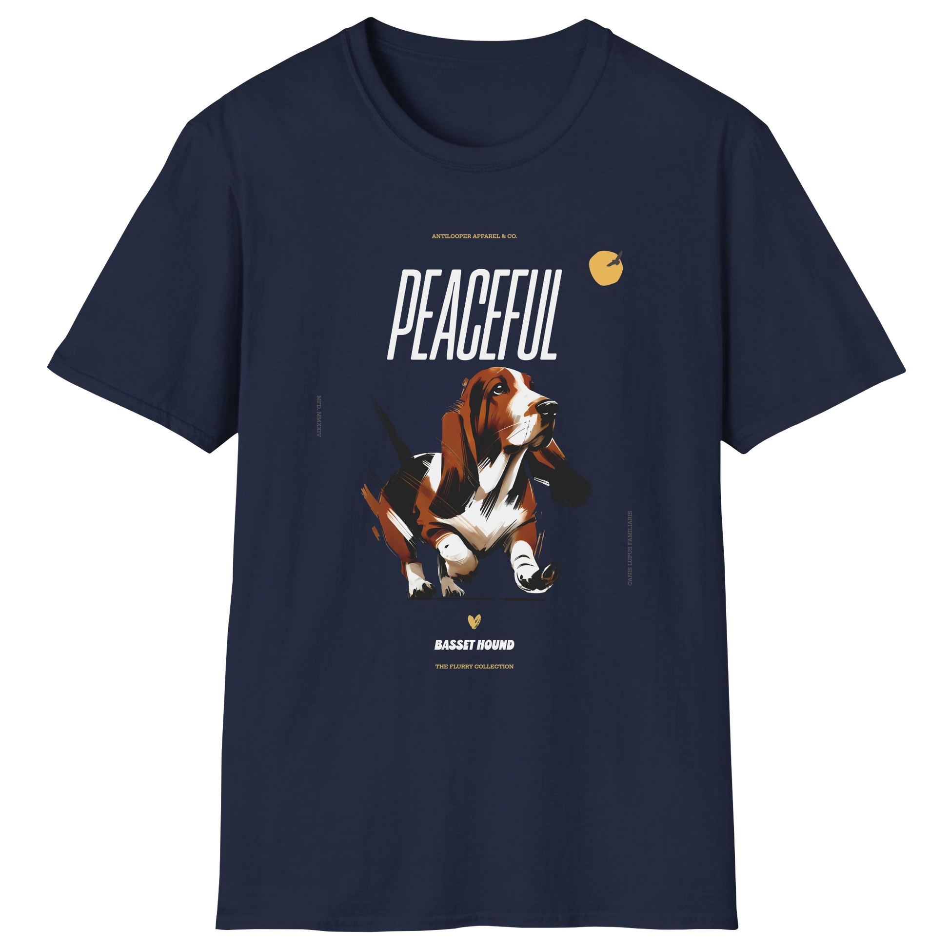 flatlay-flurry-basset_hound-t_shirt-navy