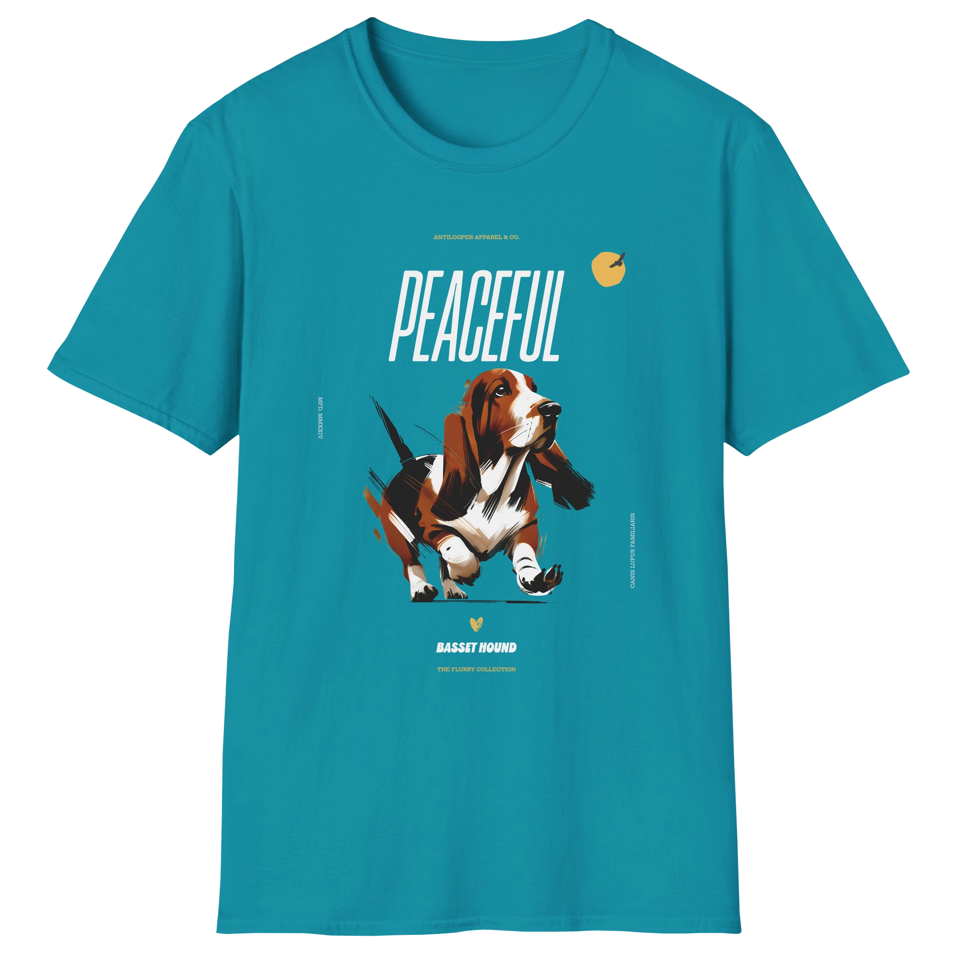 flatlay-flurry-basset_hound-t_shirt-tropical_blue