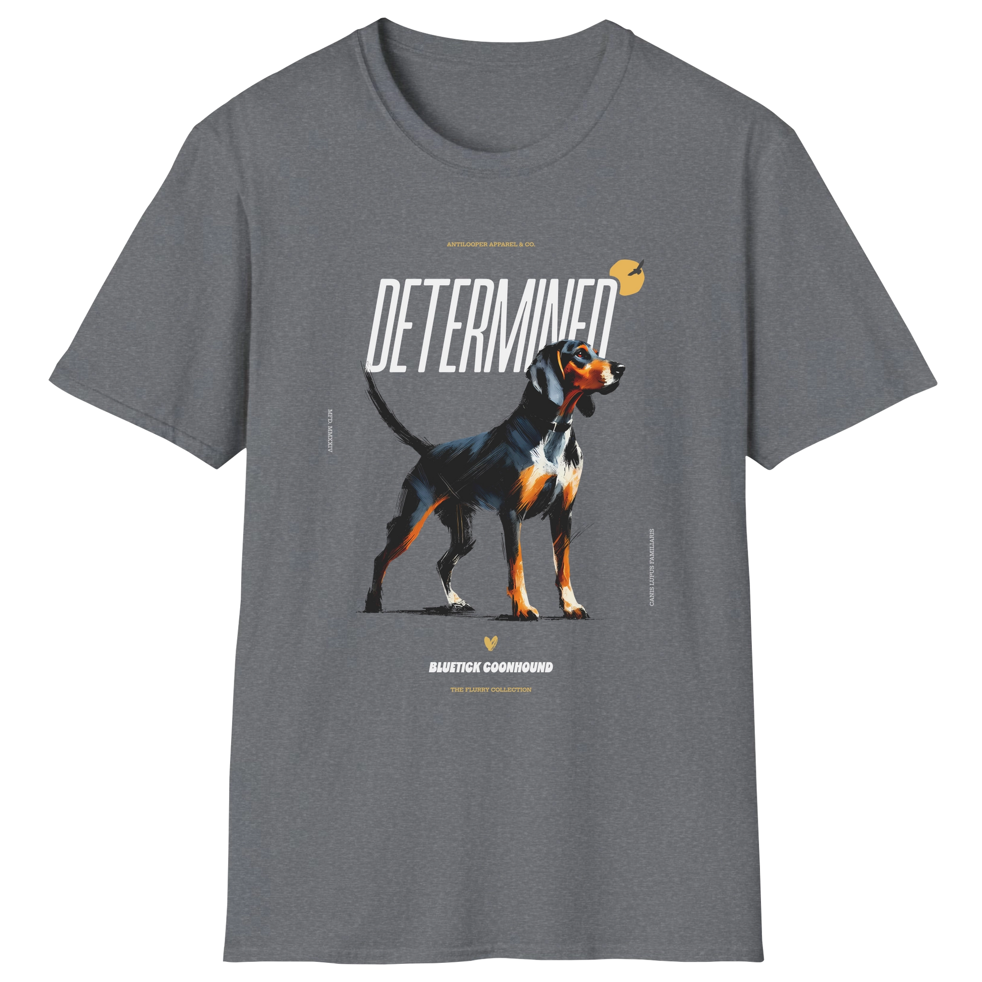 flatlay-flurry-bluetick_coonhound-t_shirt-graphite_heather