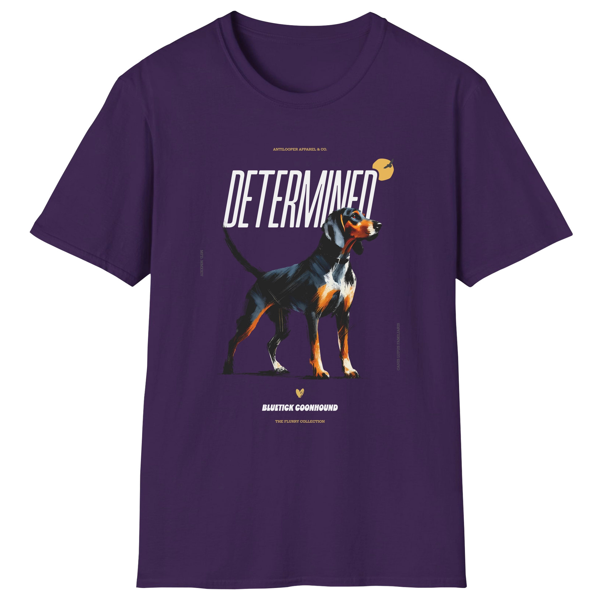 flatlay-flurry-bluetick_coonhound-t_shirt-purple