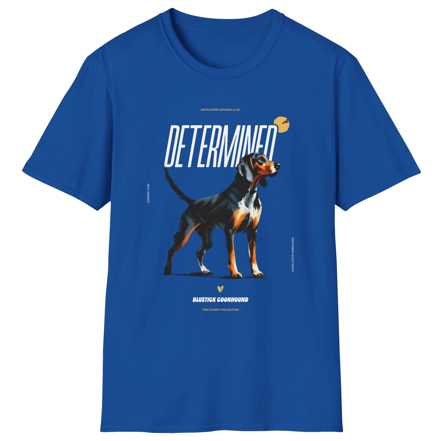 flatlay-flurry-bluetick_coonhound-t_shirt-royal