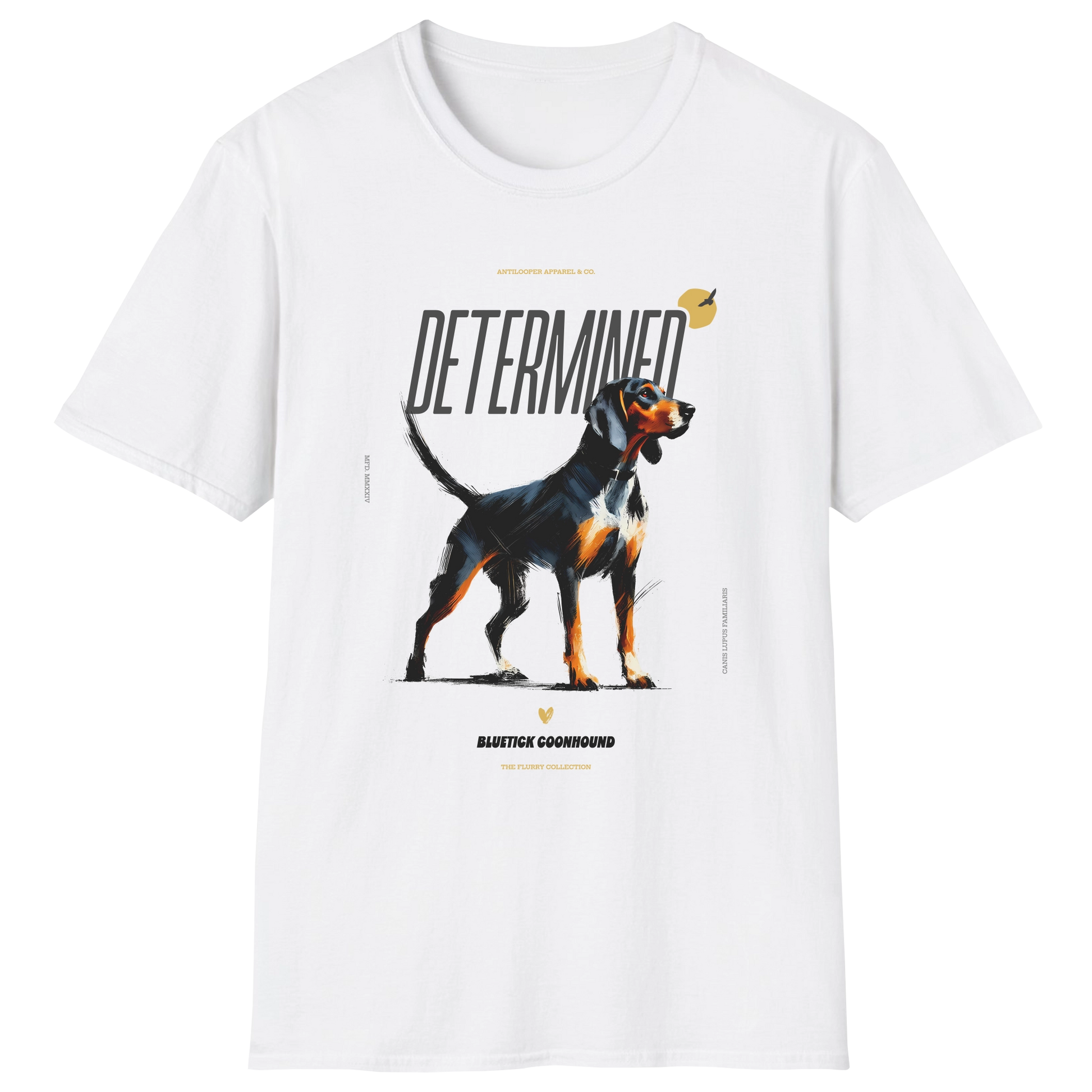 flatlay-flurry-bluetick_coonhound-t_shirt-white