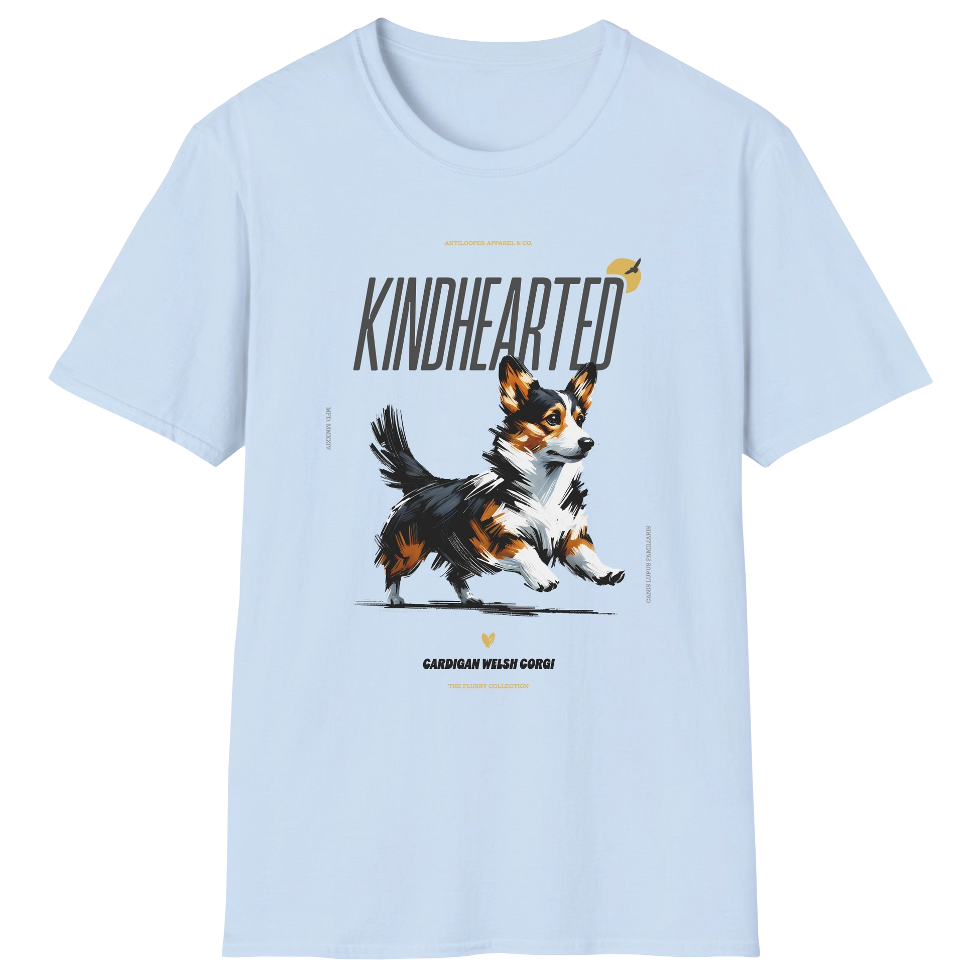 flatlay-flurry-cardigan_welsh_corgi-t_shirt-light_blue