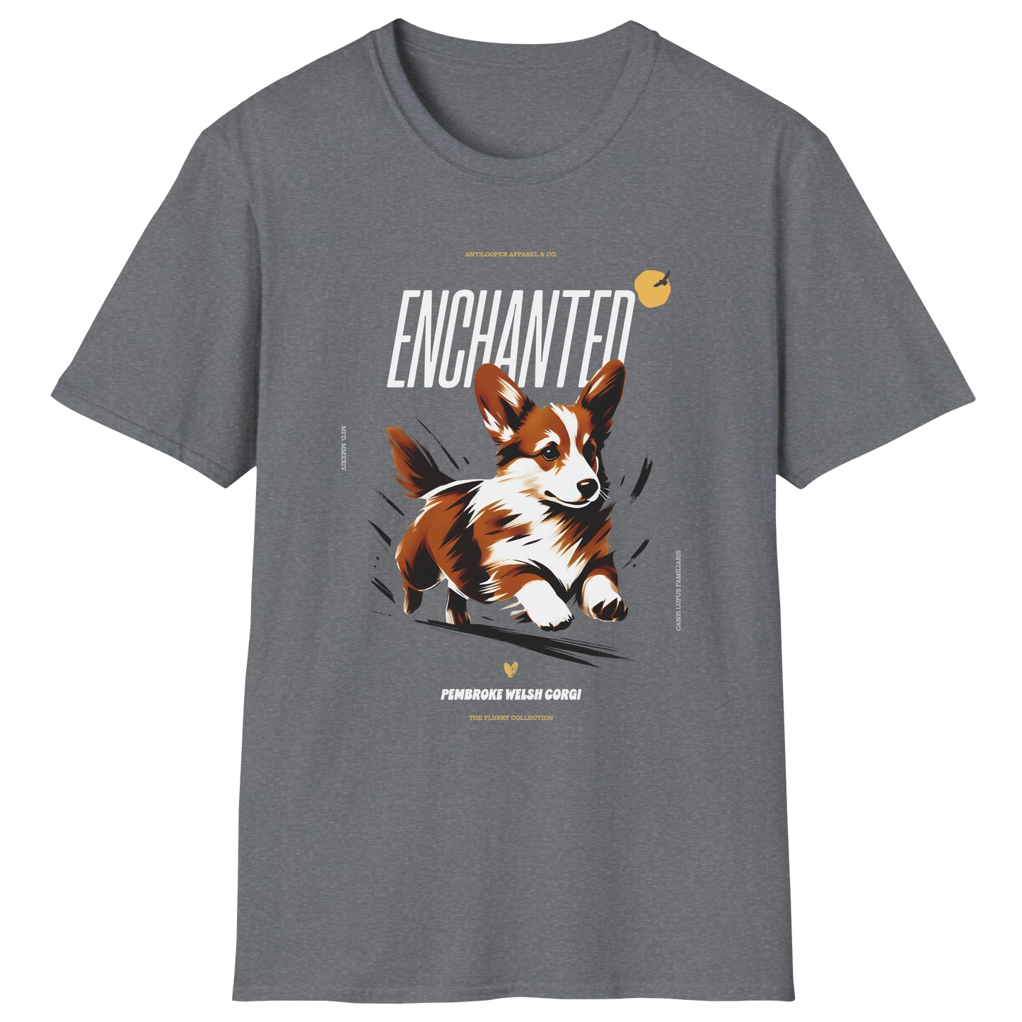 flatlay-flurry-pembroke_welsh_corgi-t_shirt-graphite_heather