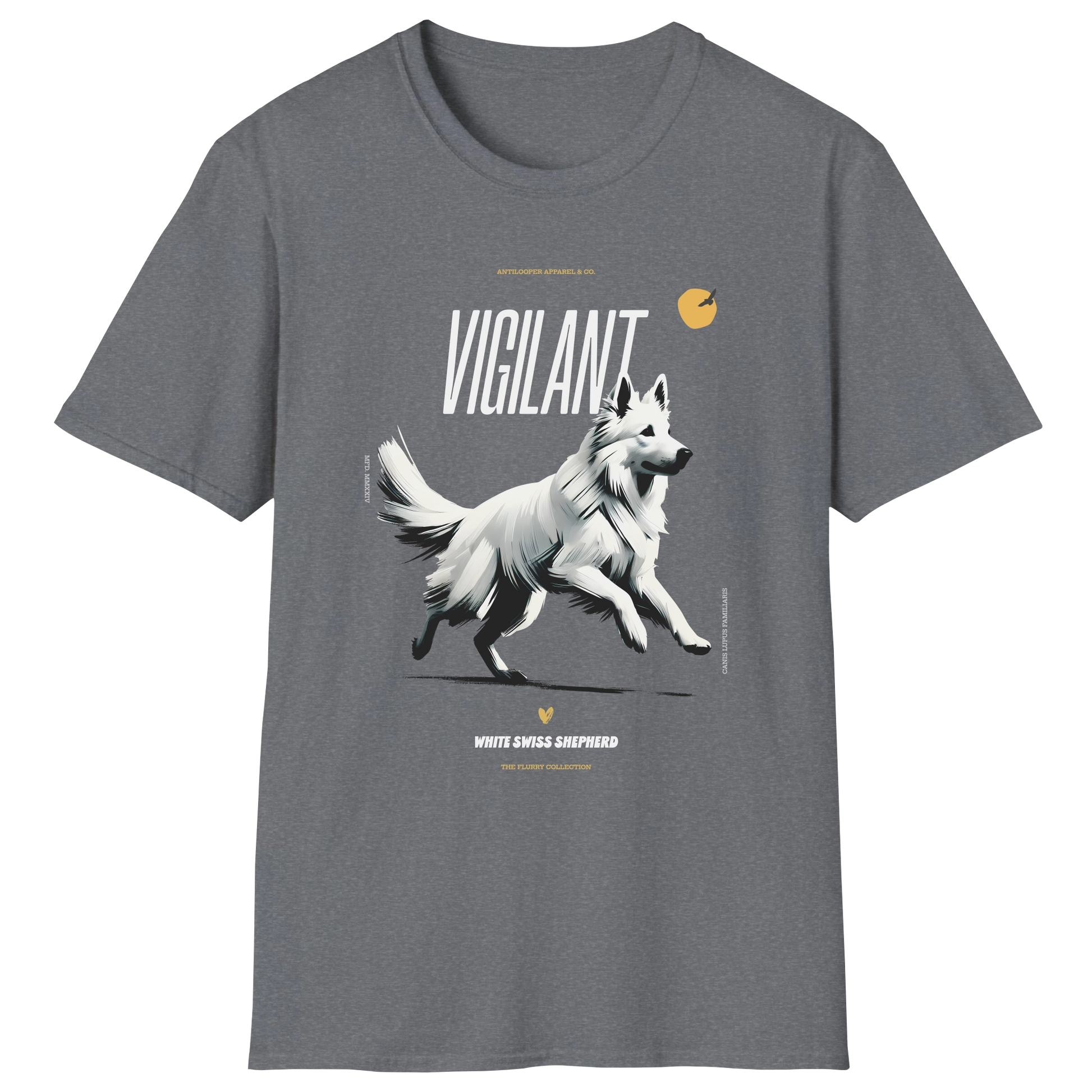 flatlay-flurry-white_swiss_shepherd-t_shirt-graphite_heather