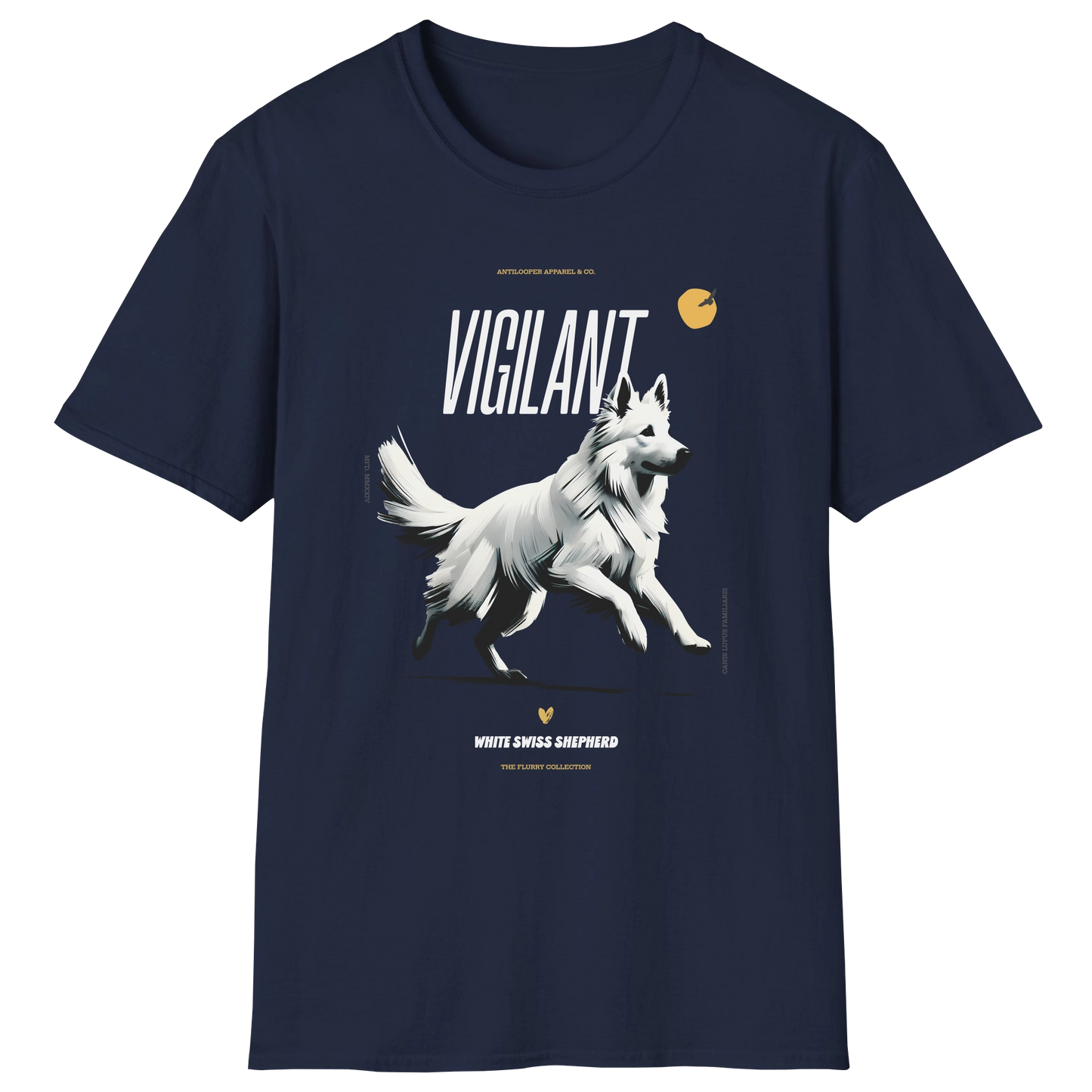 flatlay-flurry-white_swiss_shepherd-t_shirt-navy