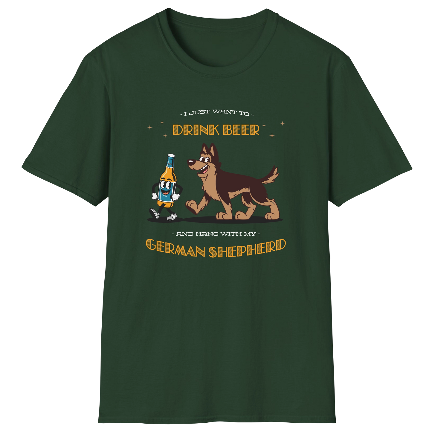 flatlay-german_shepherd-beer_lover-t_shirt-forest_green