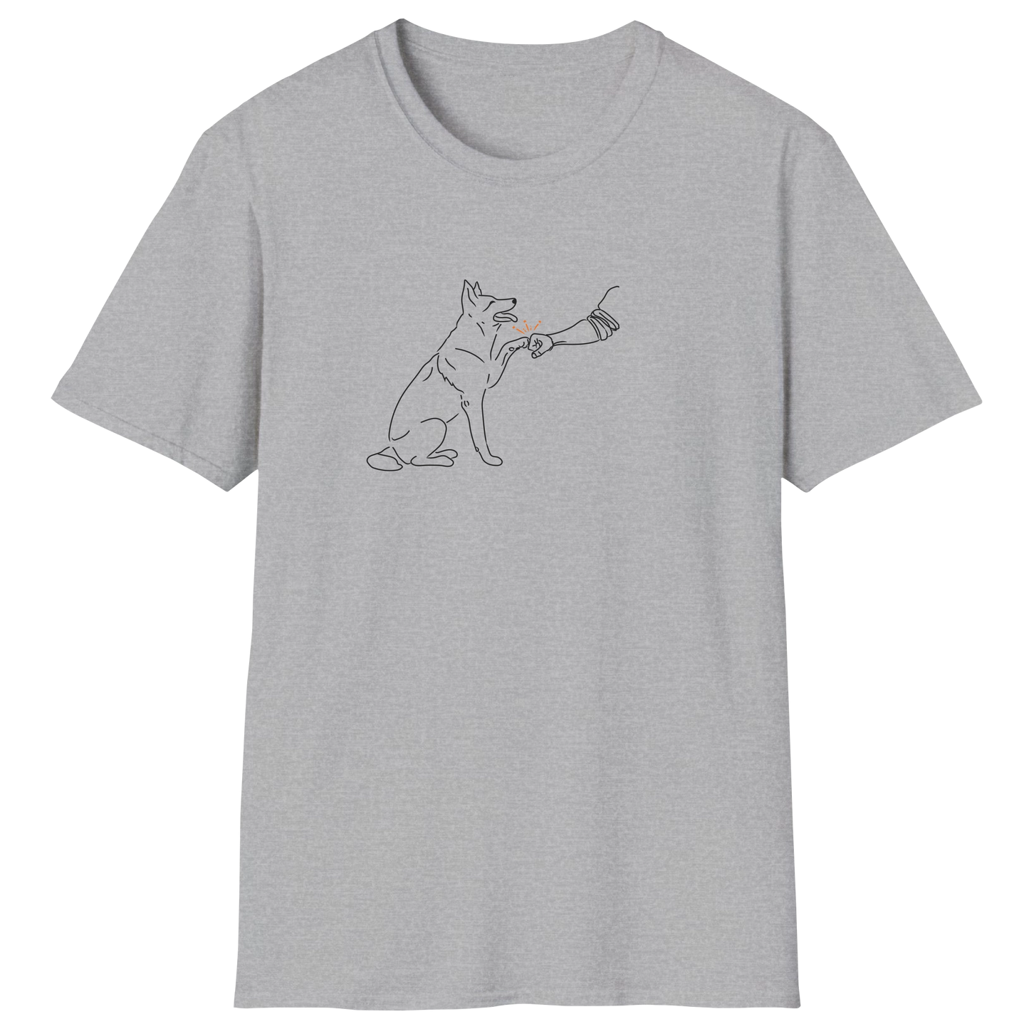 flatlay-german_shepherd-fist_bumps-t_shirt-sport_grey