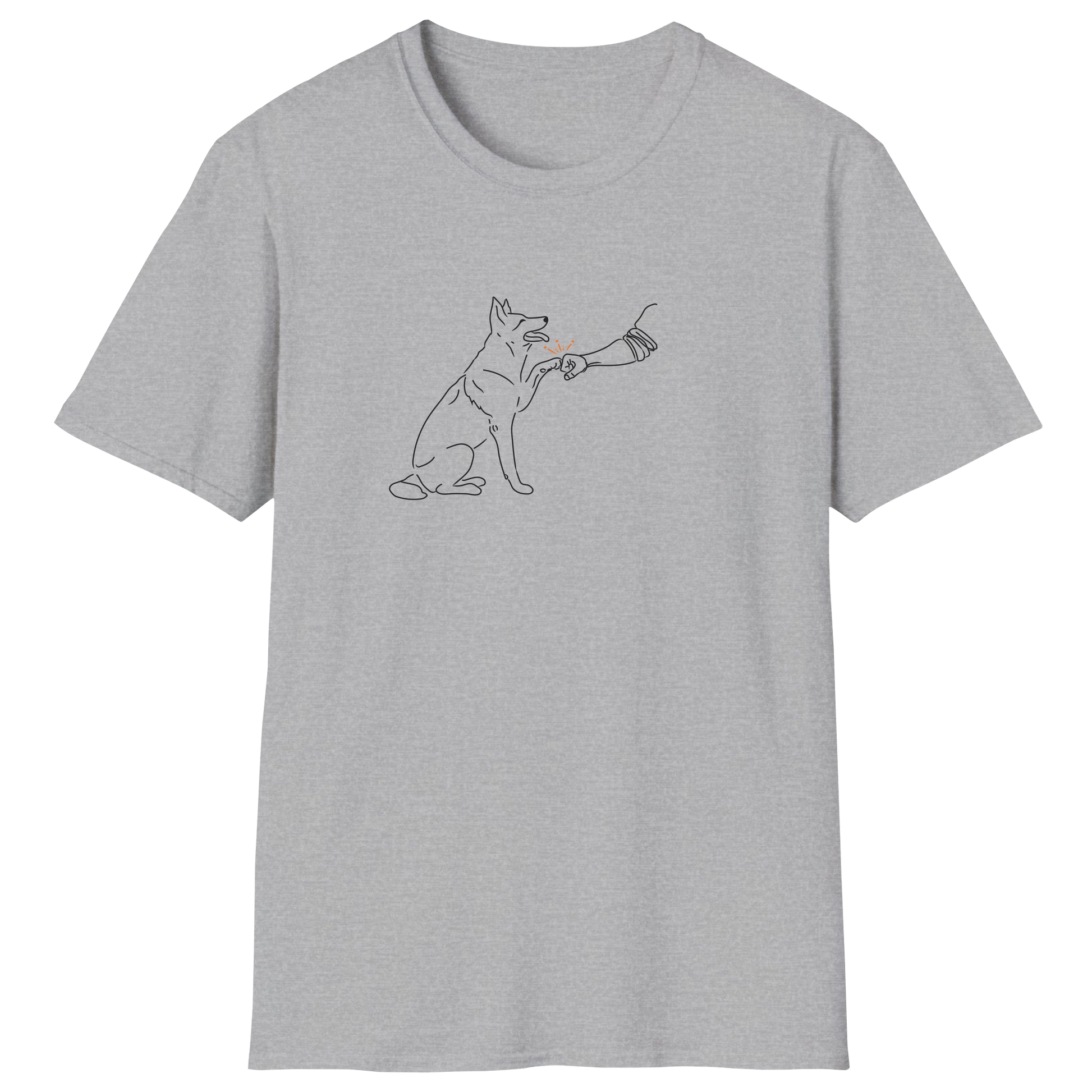 flatlay-german_shepherd-fist_bumps-t_shirt-sport_grey
