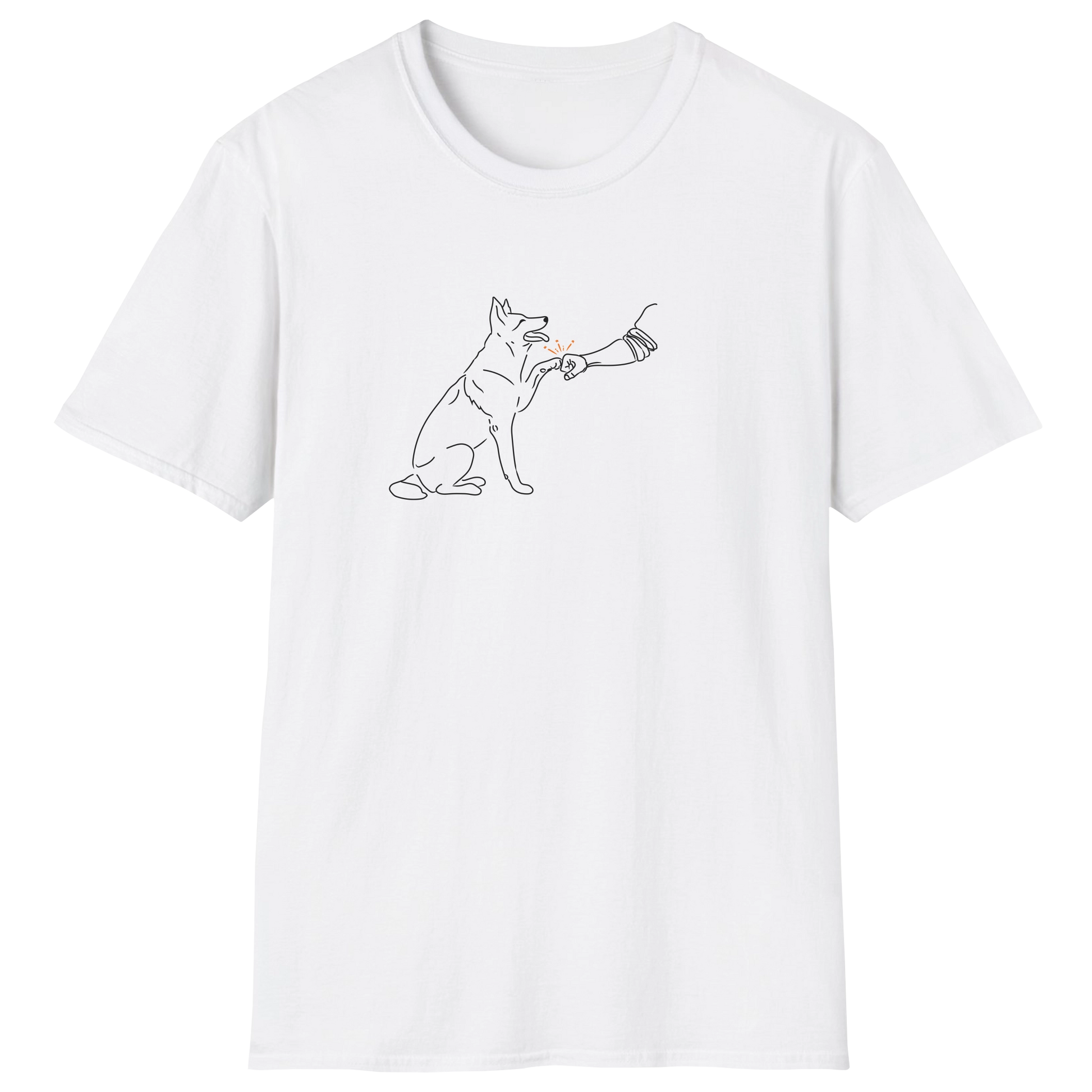 flatlay-german_shepherd-fist_bumps-t_shirt-white