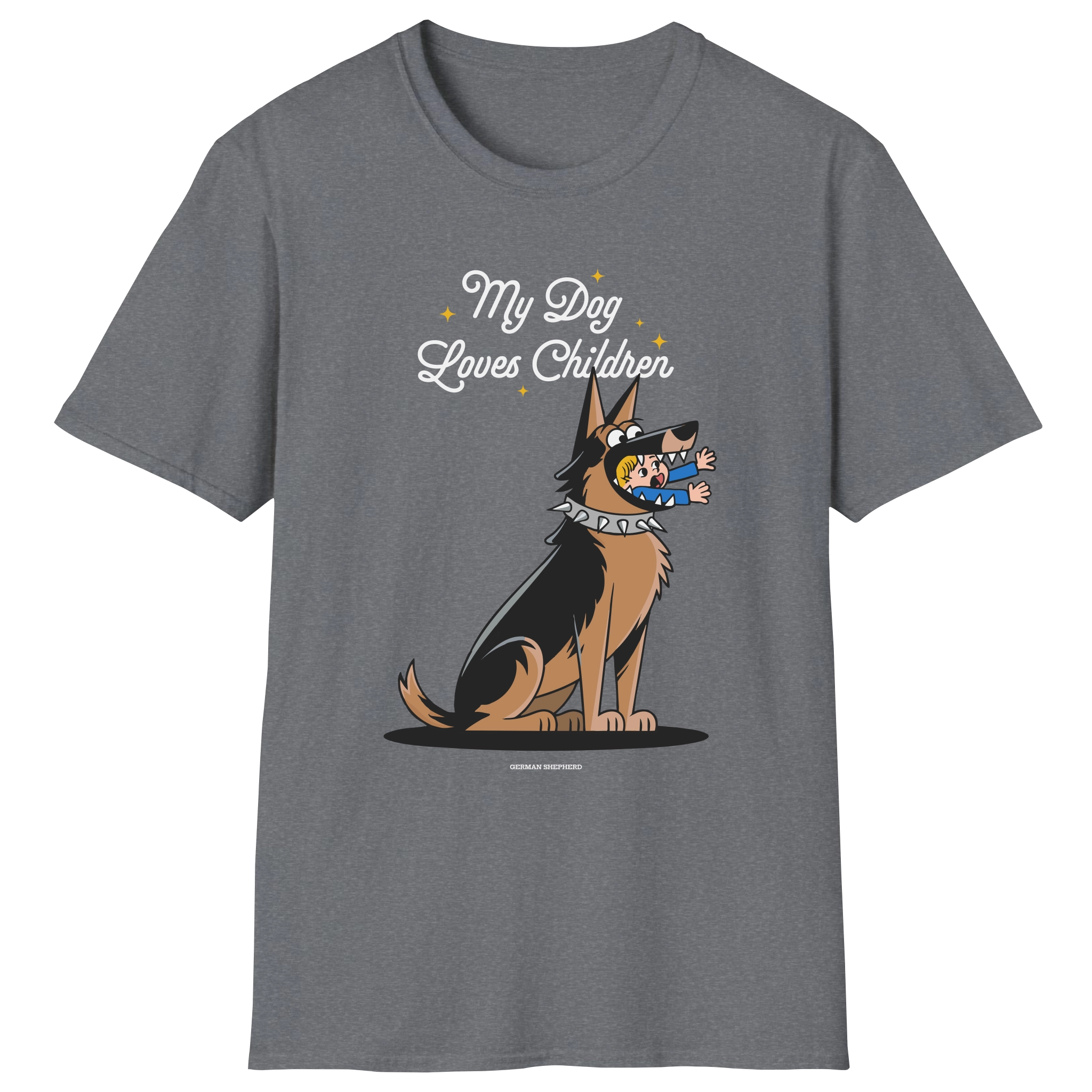 flatlay-german_shepherd-loves_children-t_shirt-graphite_heather