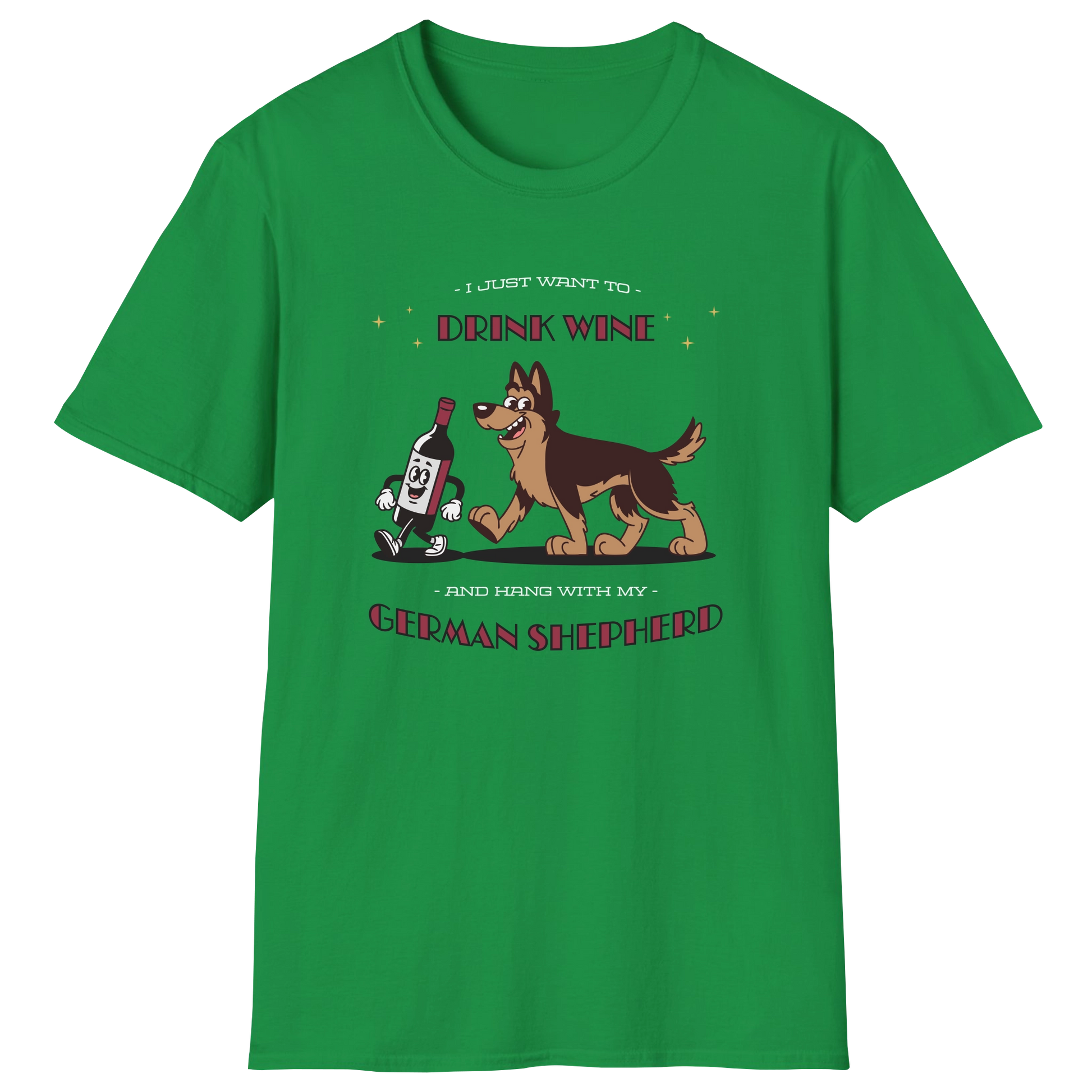 flatlay-german_shepherd-wine_lover-t_shirt-irish_green