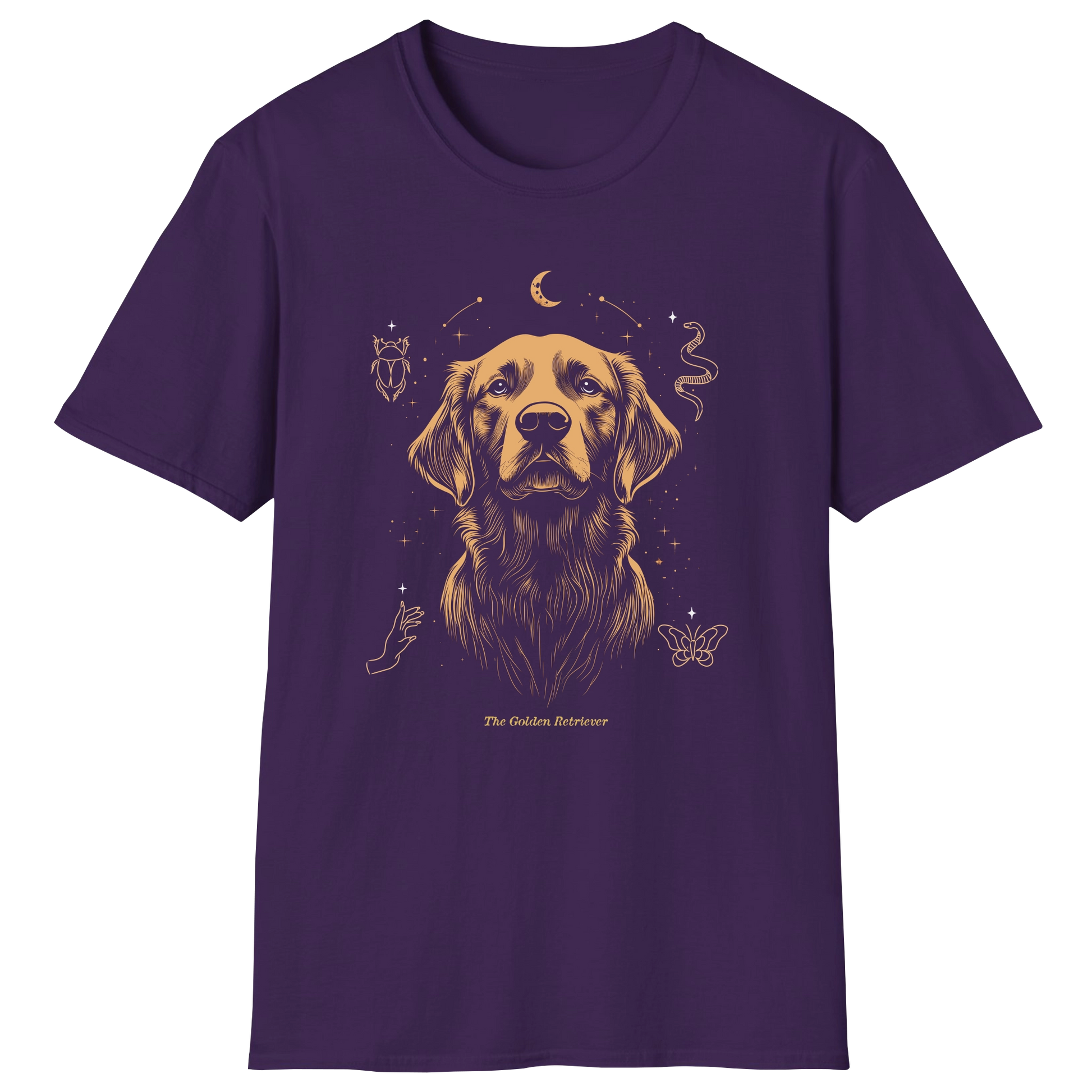 flatlay-golden_retriever-celestial_protector-t_shirt-purple
