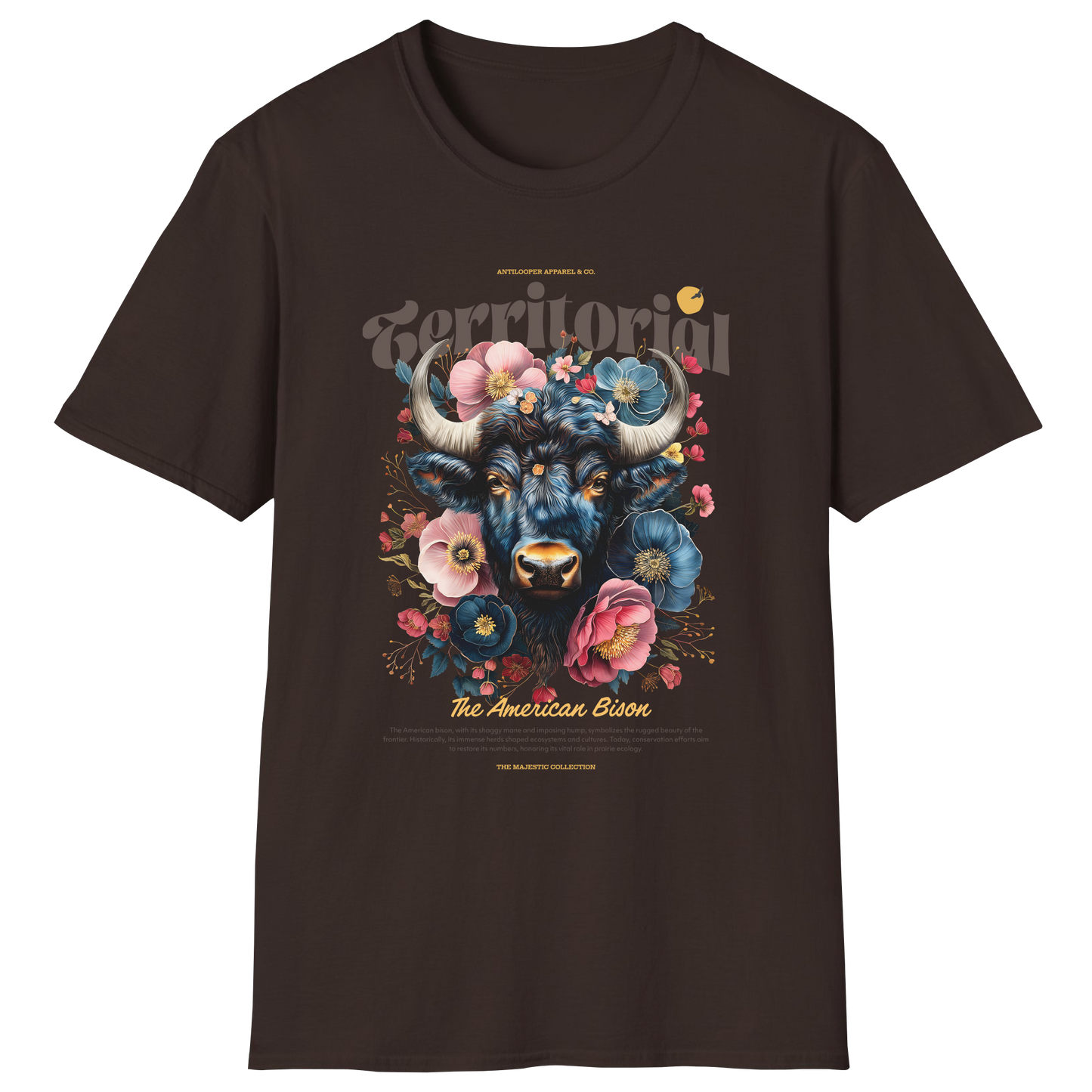 flatlay-majestic-american_bison-t_shirt-dark_chocolate