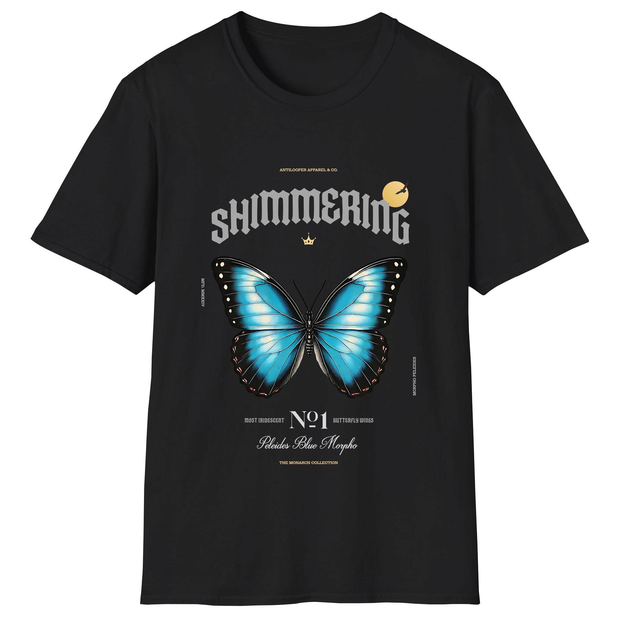 flatlay-monarch-peleides_blue_morpho-black