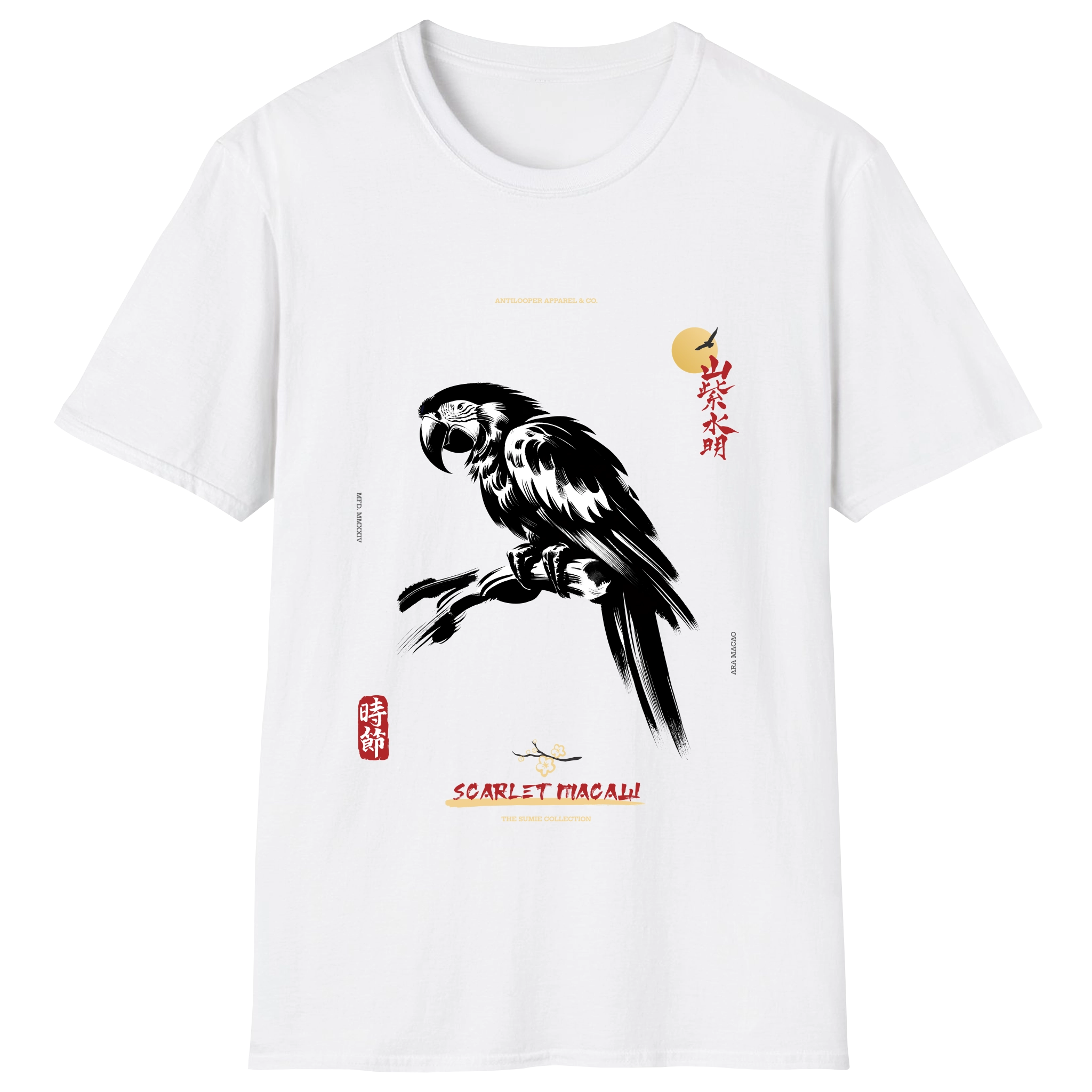 flatlay-sumie-scarlet_macaw-white