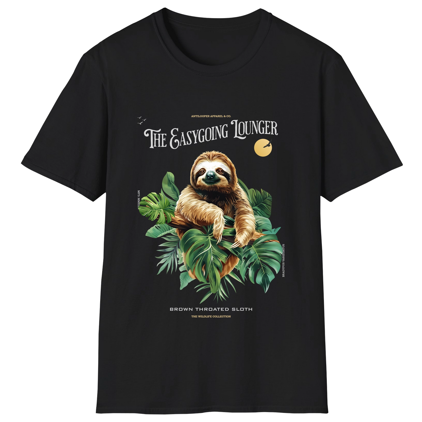 flatlay-wildlife-brown_throated_sloth-black