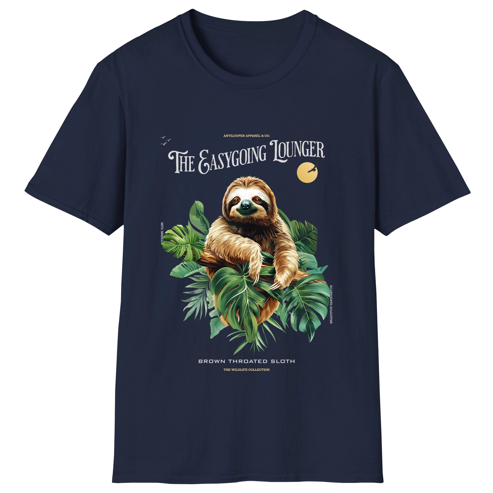 flatlay-wildlife-brown_throated_sloth-navy