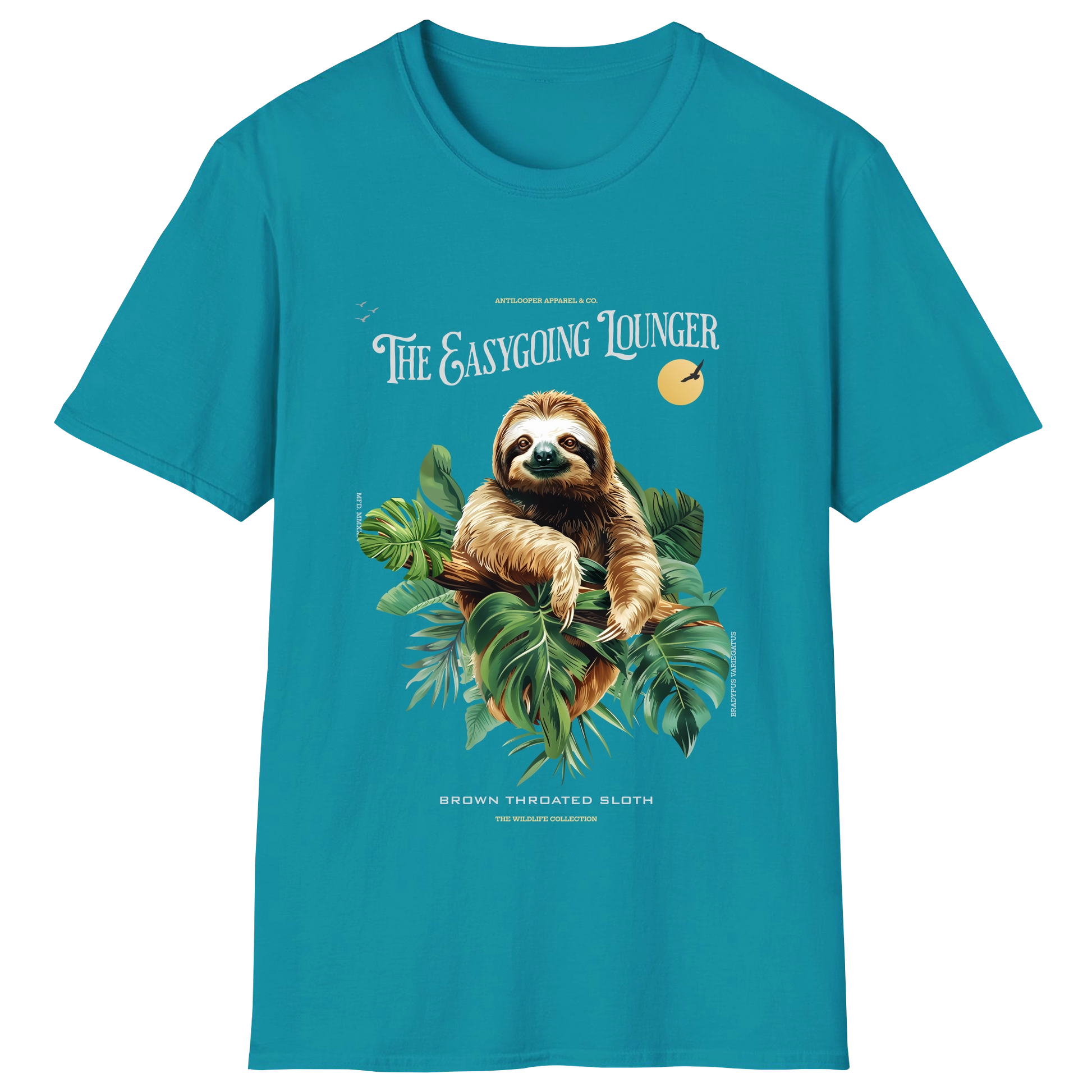 flatlay-wildlife-brown_throated_sloth-tropical_blue